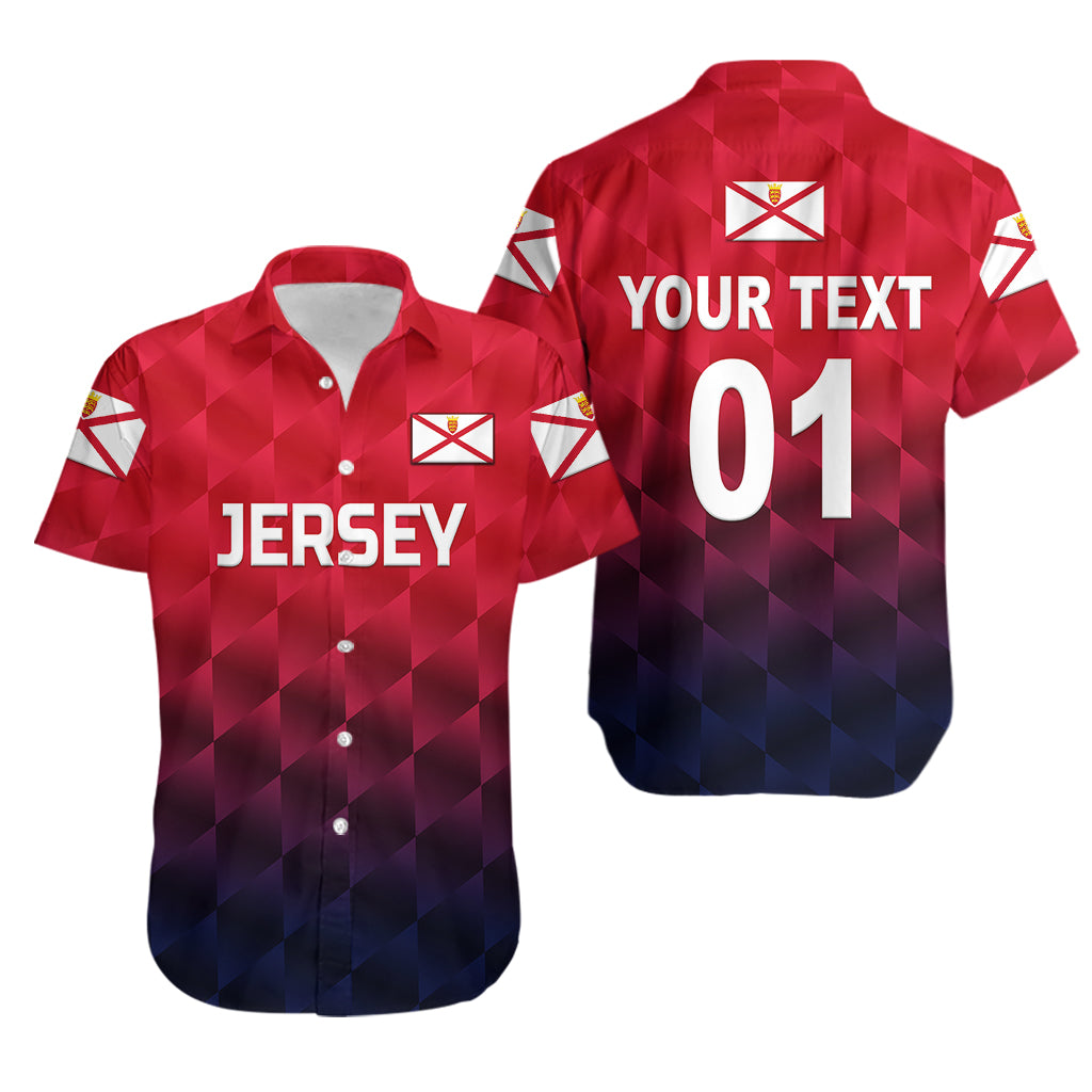 (Custom Personalised) The Bailiwick of Jersey Cricket Hawaiian Shirt Unique Style - Red NO.1 - Vibe Hoodie Shop