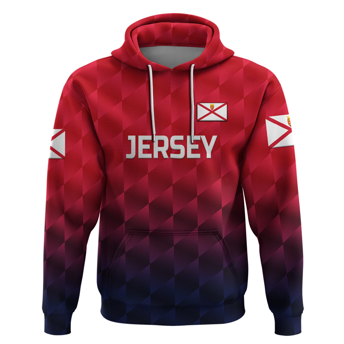 (Custom Personalised) The Bailiwick of Jersey Cricket Hoodie Unique Style - Red NO.1 LT8 - Vibe Hoodie Shop