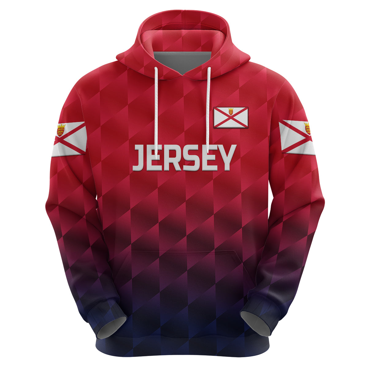 (Custom Personalised) The Bailiwick of Jersey Cricket Hoodie Unique Style - Red NO.1 LT8 - Vibe Hoodie Shop