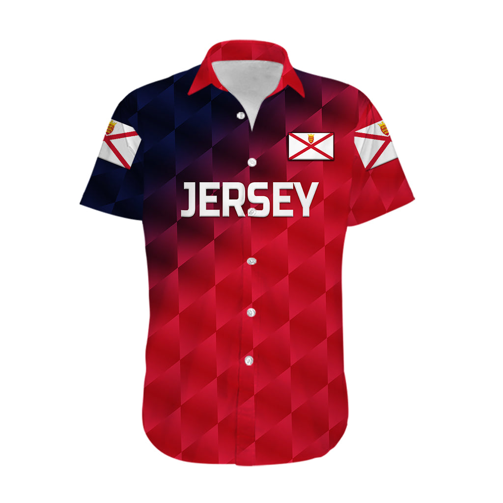 (Custom Personalised) The Bailiwick of Jersey Cricket Hawaiian Shirt Unique Style - Red NO.2 - Vibe Hoodie Shop