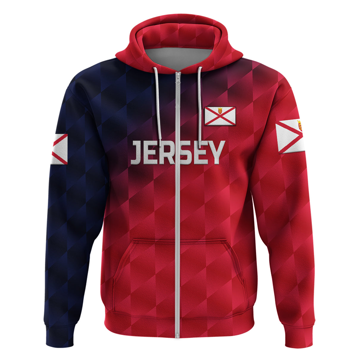 (Custom Personalised) The Bailiwick of Jersey Cricket Hoodie Unique Style - Red NO.2 LT8 - Vibe Hoodie Shop