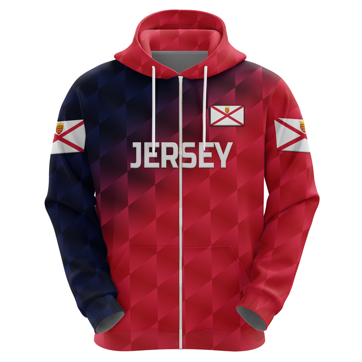 (Custom Personalised) The Bailiwick of Jersey Cricket Hoodie Unique Style - Red NO.2 LT8 - Vibe Hoodie Shop