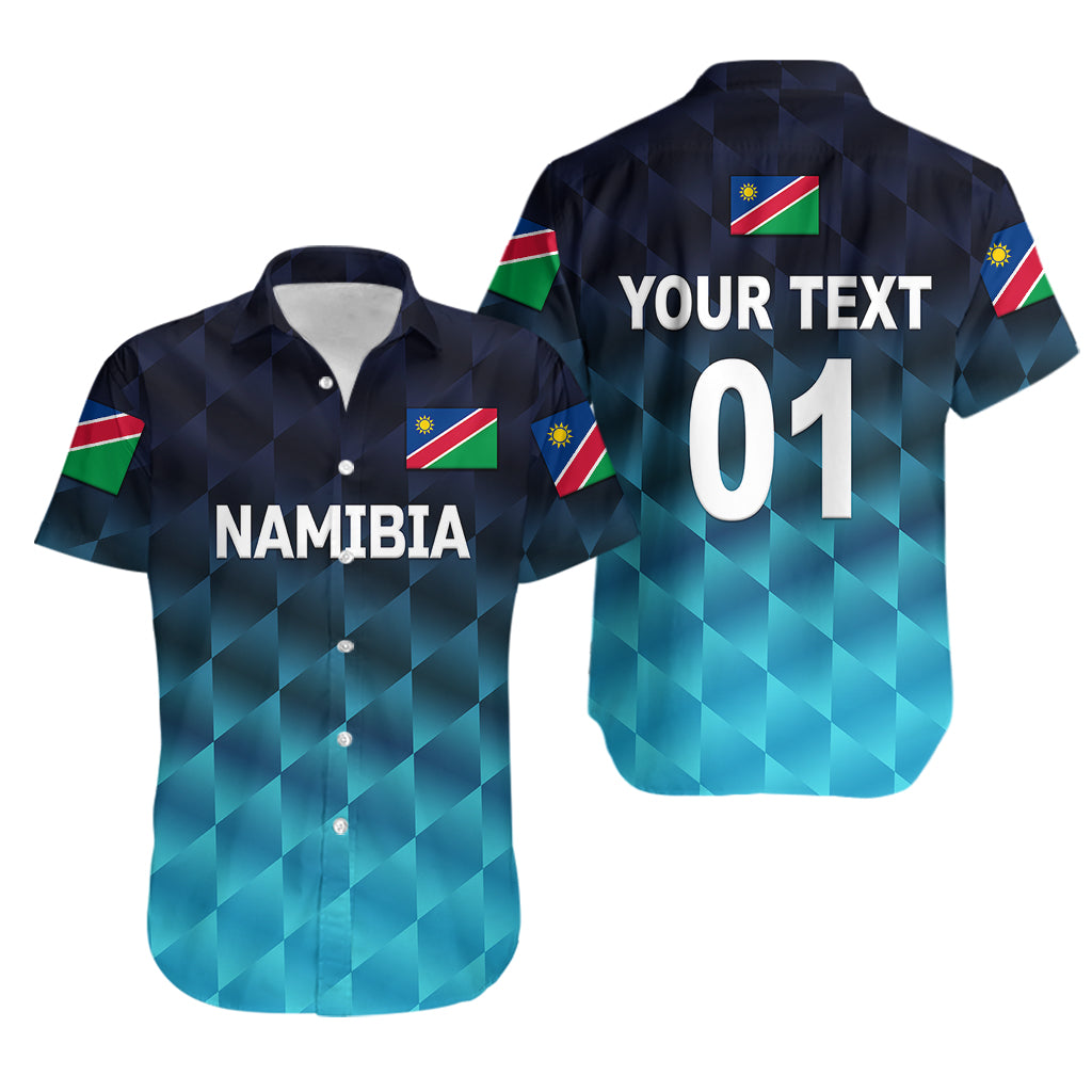 (Custom Personalised) Namibia Cricket Hawaiian Shirt Unique Style - Blue - Vibe Hoodie Shop
