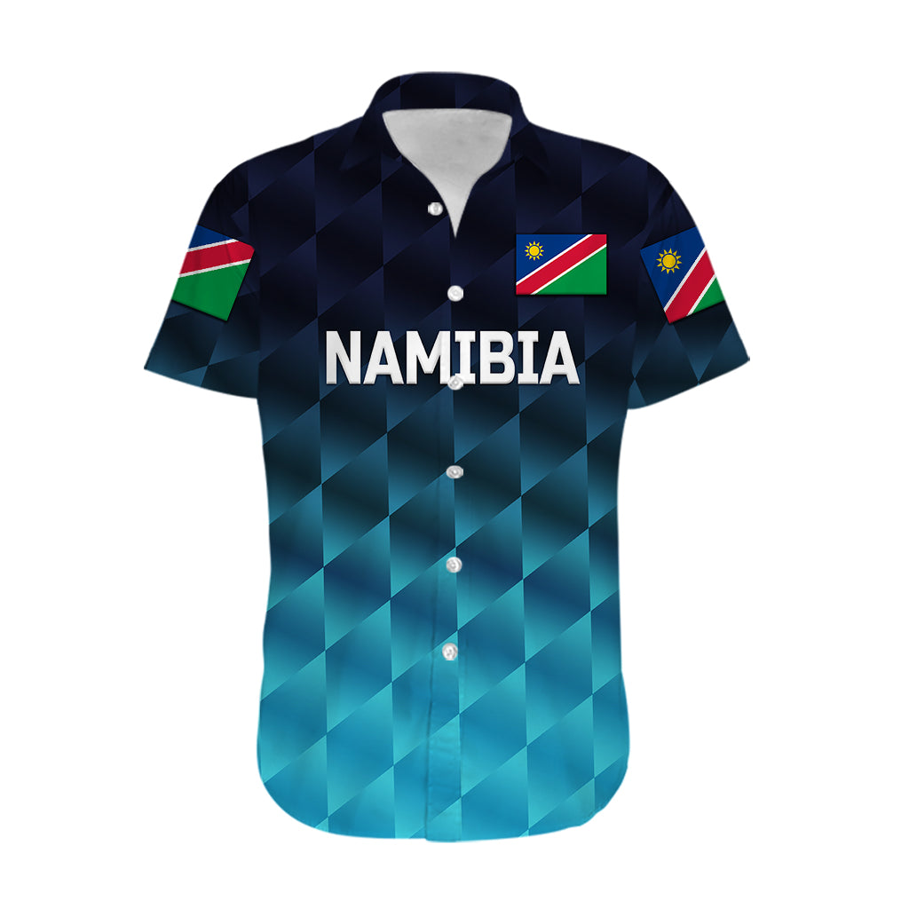 (Custom Personalised) Namibia Cricket Hawaiian Shirt Unique Style - Blue - Vibe Hoodie Shop