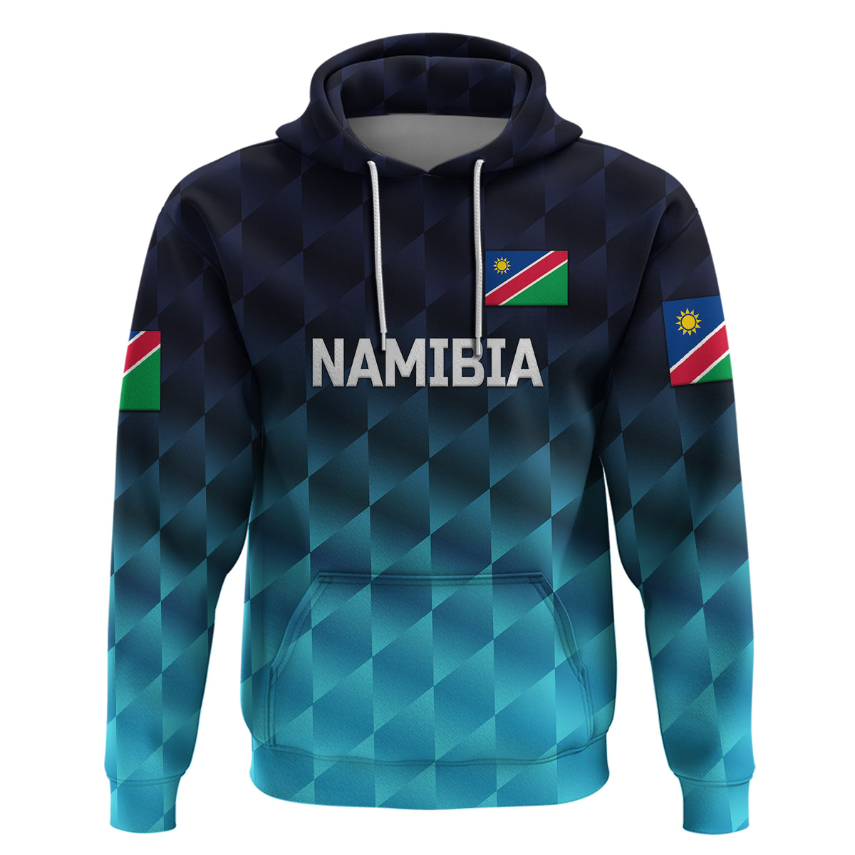 (Custom Personalised) Namibia Cricket Hoodie Unique Style - Blue LT8 - Vibe Hoodie Shop