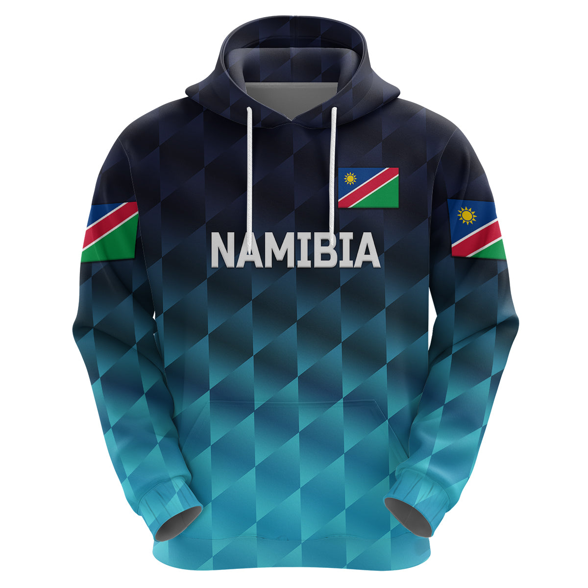 (Custom Personalised) Namibia Cricket Hoodie Unique Style - Blue LT8 - Vibe Hoodie Shop