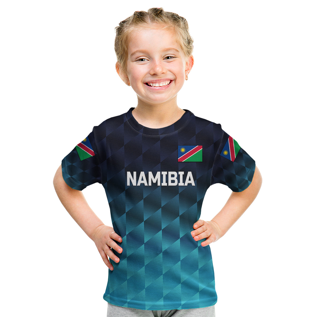 (Custom Personalised) Namibia Cricket Kid T Shirt Unique Style - Blue - Vibe Hoodie Shop