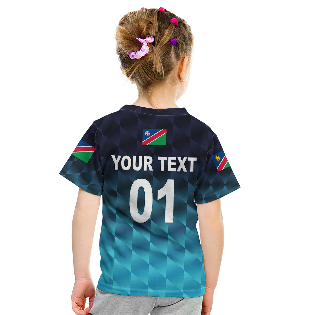 (Custom Personalised) Namibia Cricket Kid T Shirt Unique Style - Blue - Vibe Hoodie Shop