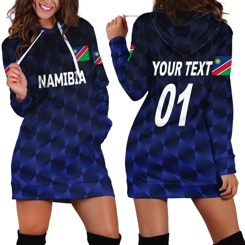 (Custom Personalised) Namibia Cricket Hoodie Dress Unique Style - Navy - Vibe Hoodie Shop