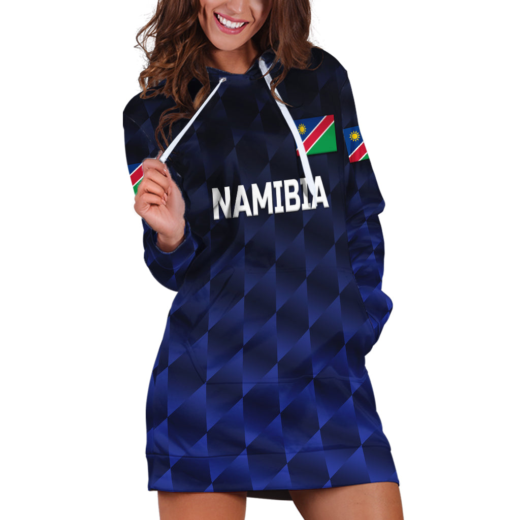 (Custom Personalised) Namibia Cricket Hoodie Dress Unique Style - Navy - Vibe Hoodie Shop