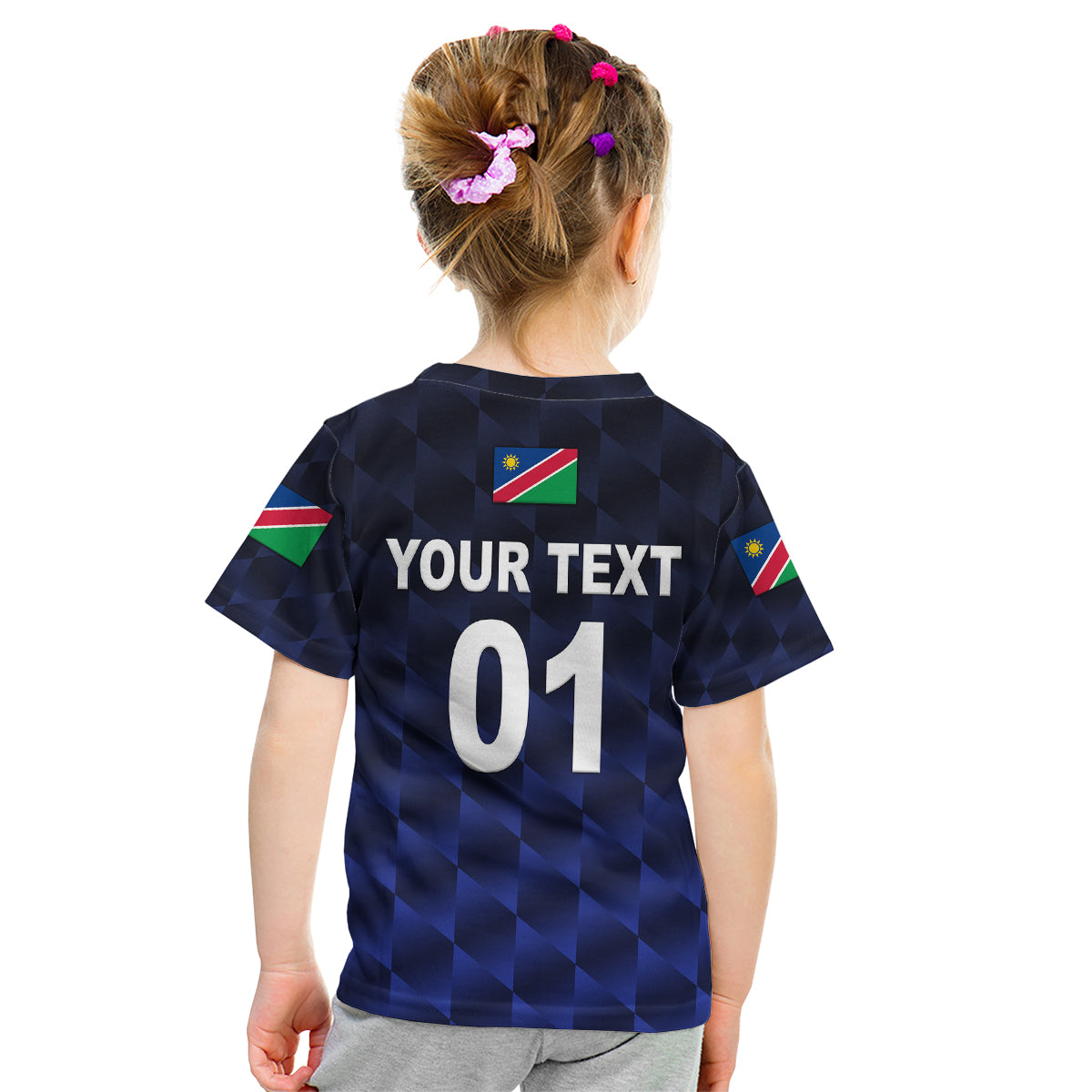 (Custom Personalised) Namibia Cricket Kid T Shirt Unique Style - Navy - Vibe Hoodie Shop