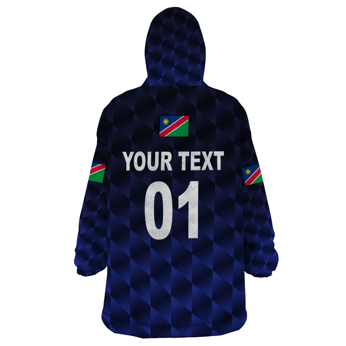 (Custom Personalised) Namibia Cricket Wearable Blanket Hoodie Unique Style - Navy - Vibe Hoodie Shop