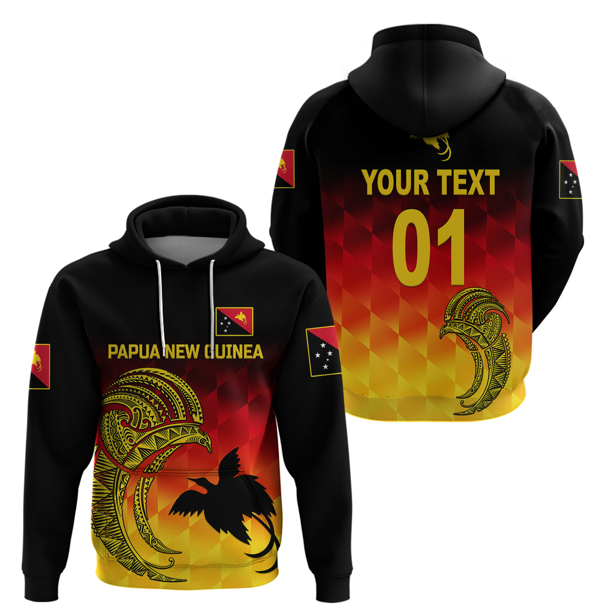 (Custom Personalised) Papua New Guinea Barramundis Cricket Hoodie Birds Of Paradise Paradisaea Raggiana Original - Gradient Flag Vibes LT8 - Vibe Hoodie Shop