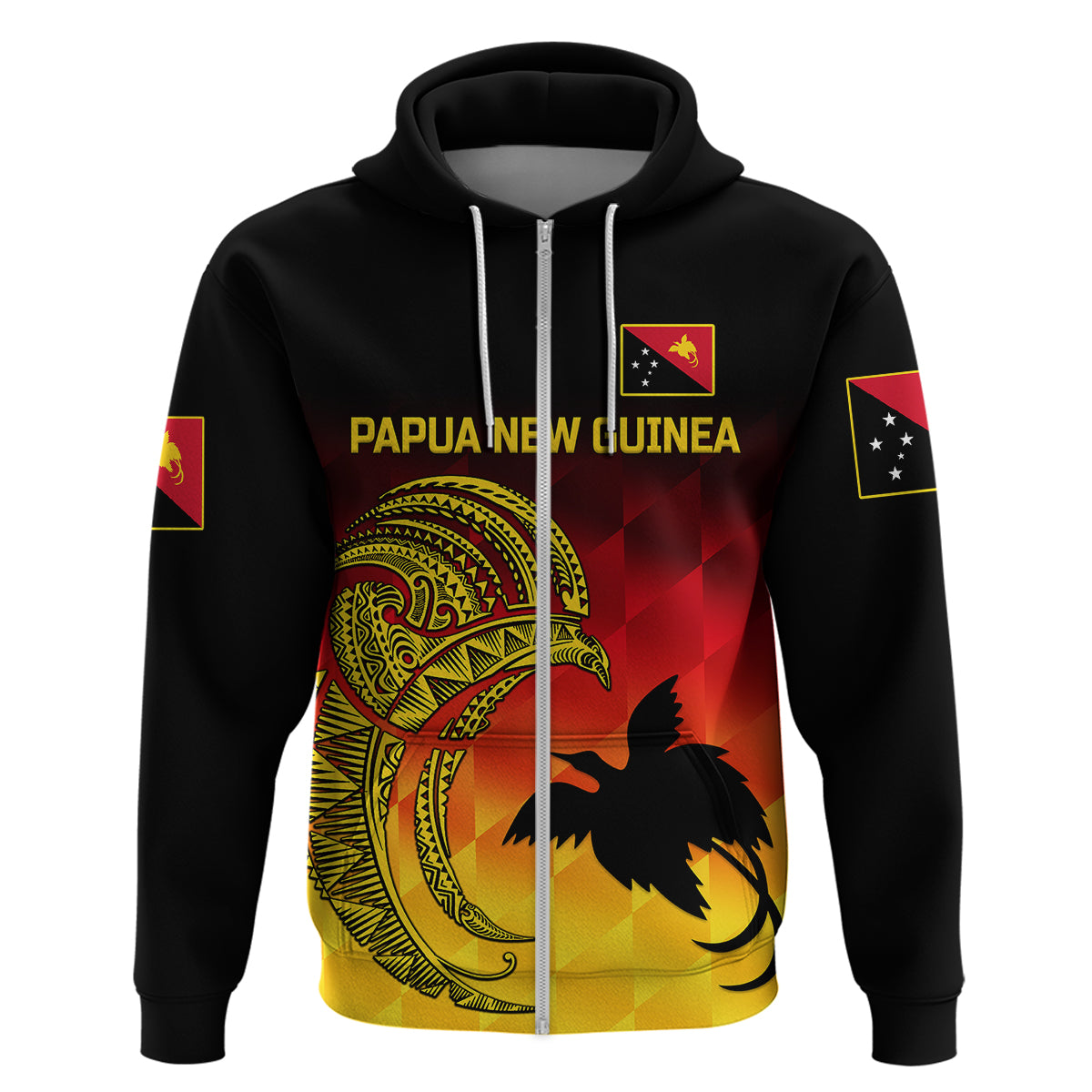 (Custom Personalised) Papua New Guinea Barramundis Cricket Hoodie Birds Of Paradise Paradisaea Raggiana Original - Gradient Flag Vibes LT8 - Vibe Hoodie Shop