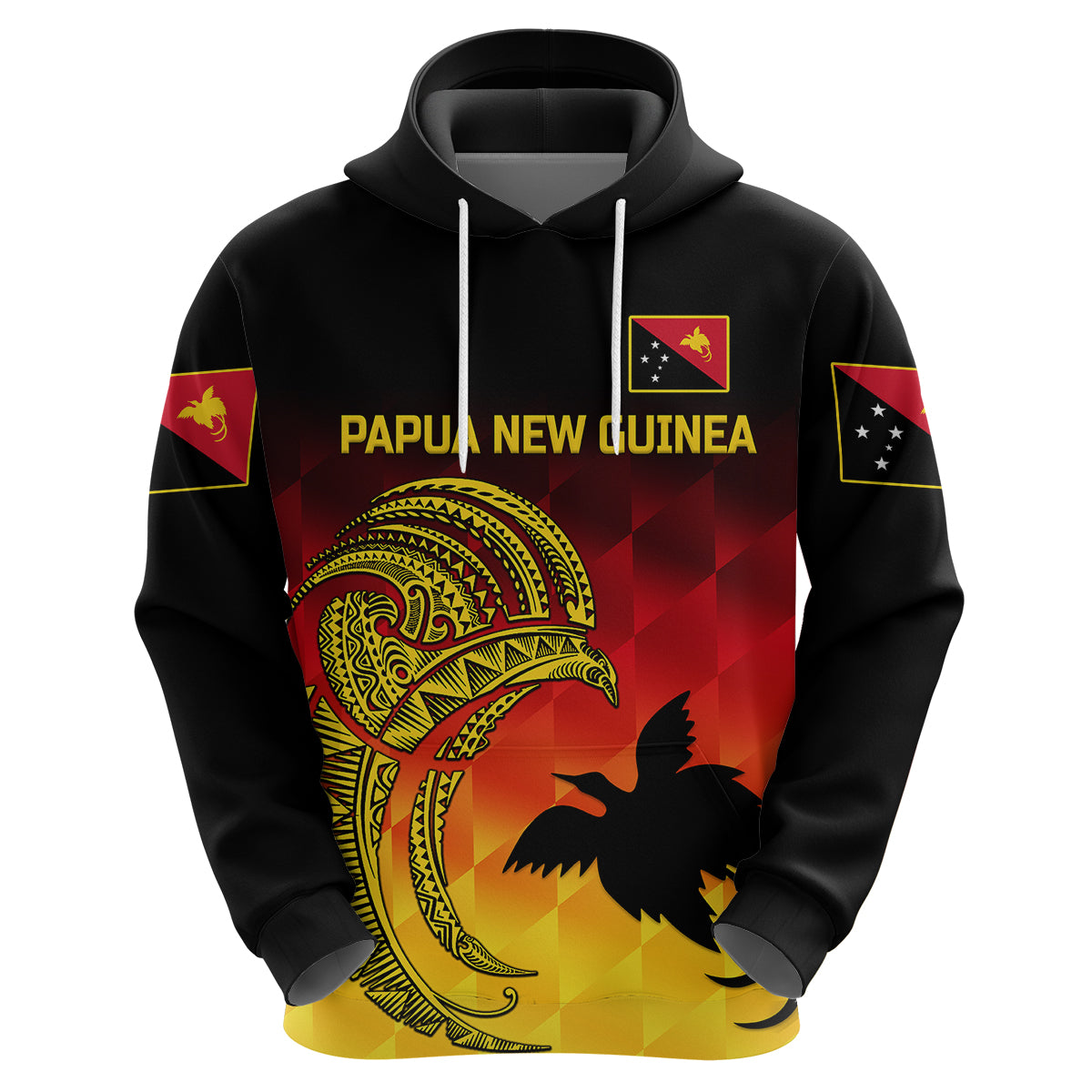 (Custom Personalised) Papua New Guinea Barramundis Cricket Hoodie Birds Of Paradise Paradisaea Raggiana Original - Gradient Flag Vibes LT8 - Vibe Hoodie Shop