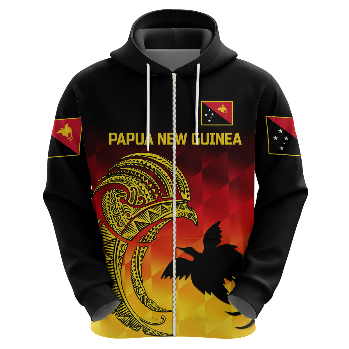 (Custom Personalised) Papua New Guinea Barramundis Cricket Hoodie Birds Of Paradise Paradisaea Raggiana Original - Gradient Flag Vibes LT8 - Vibe Hoodie Shop