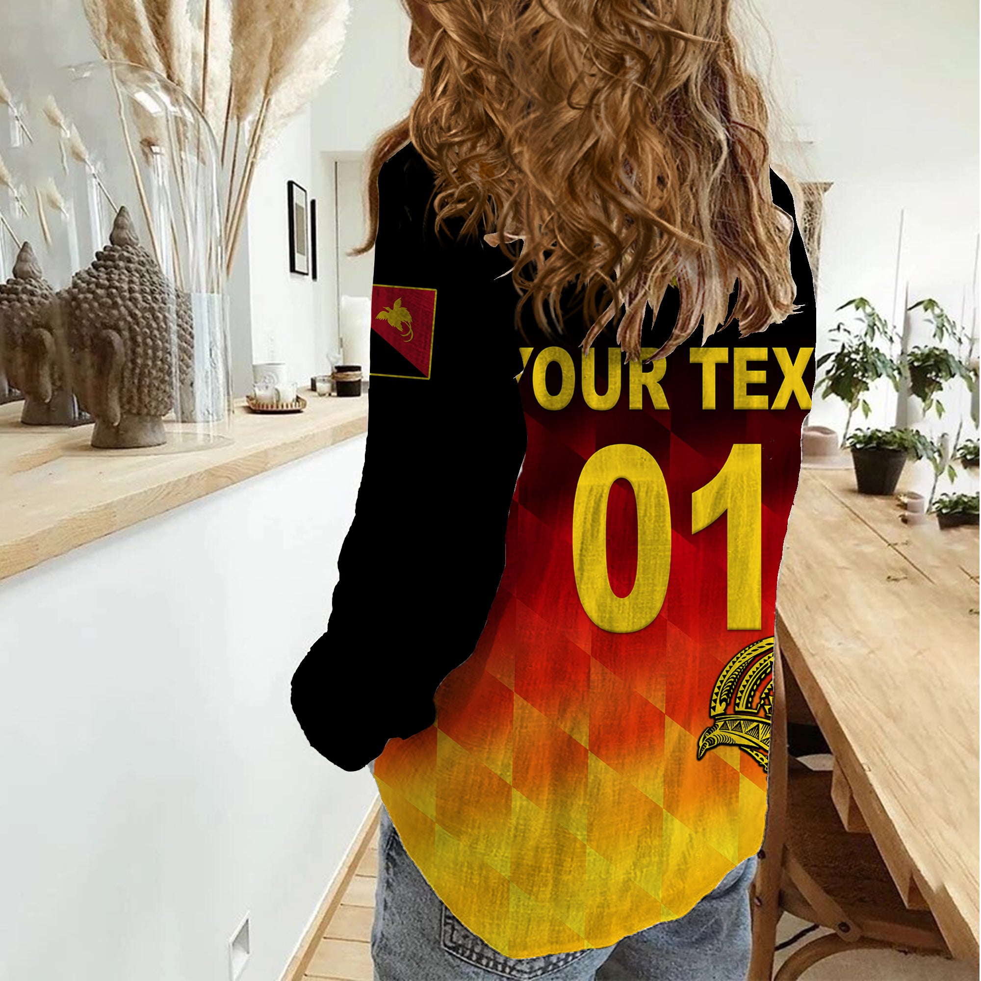 (Custom Personalised) Papua New Guinea Barramundis Cricket Women Casual Shirt Birds Of Paradise Paradisaea Raggiana Original - Gradient Flag Vibes - Vibe Hoodie Shop