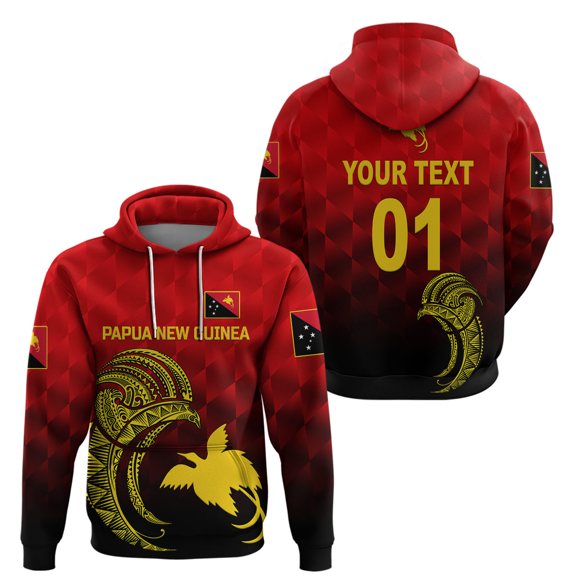 (Custom Personalised) Papua New Guinea Barramundis Cricket Hoodie Birds Of Paradise Paradisaea Raggiana Original - Red LT8 - Vibe Hoodie Shop