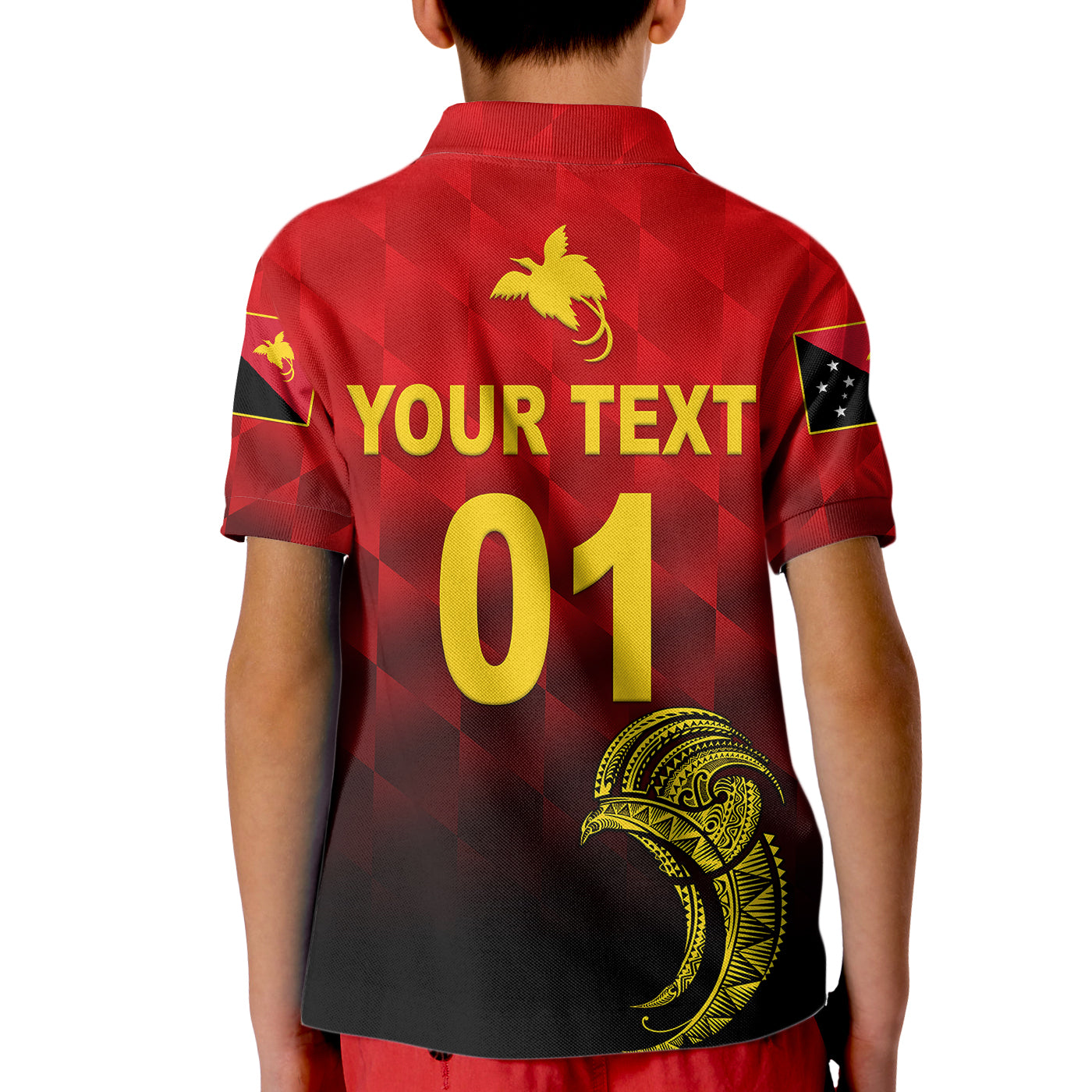 (Custom Personalised) Papua New Guinea Barramundis Cricket Kid Polo Shirt Birds Of Paradise Paradisaea Raggiana Original - Red - Vibe Hoodie Shop