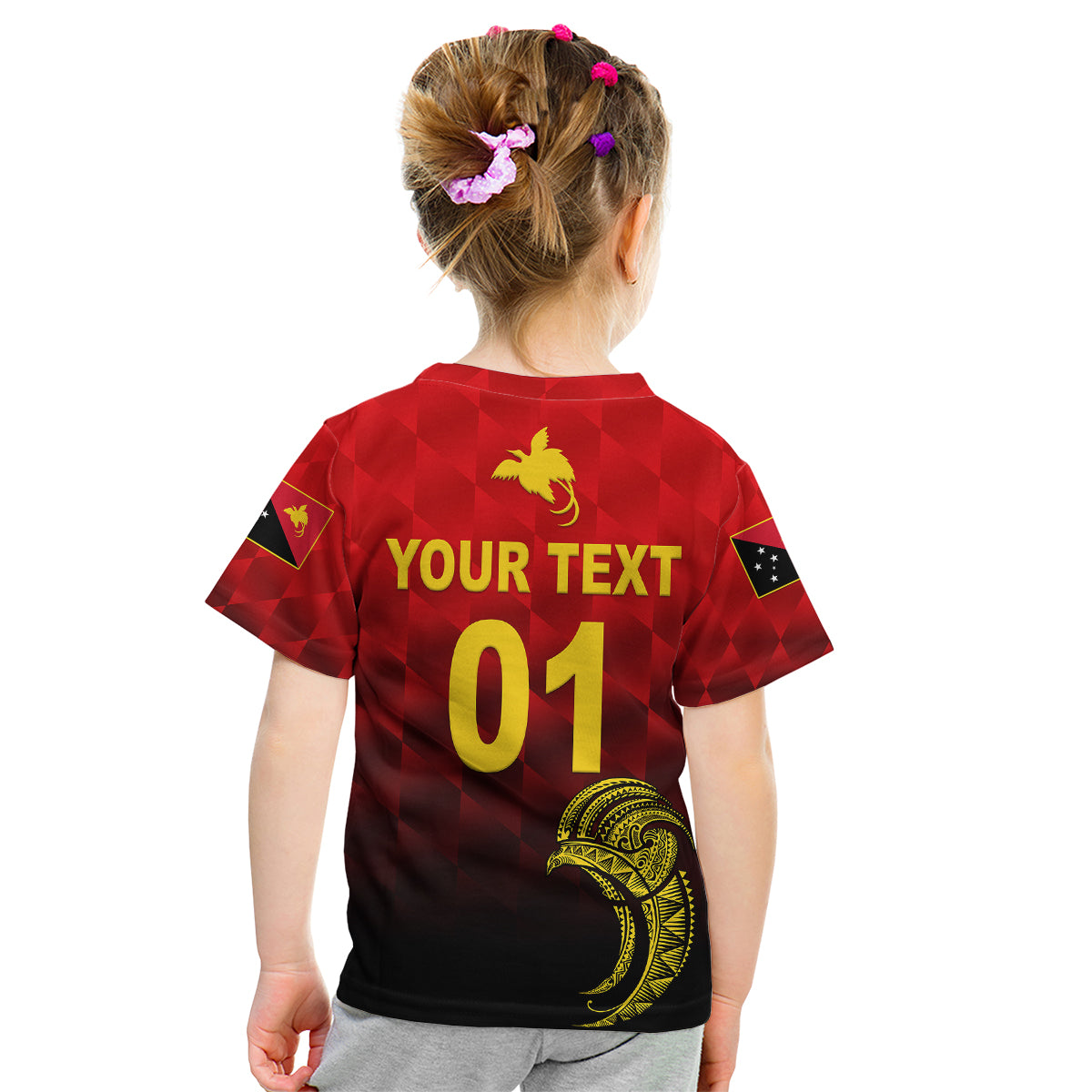 (Custom Personalised) Papua New Guinea Barramundis Cricket Kid T Shirt Birds Of Paradise Paradisaea Raggiana Original - Red - Vibe Hoodie Shop