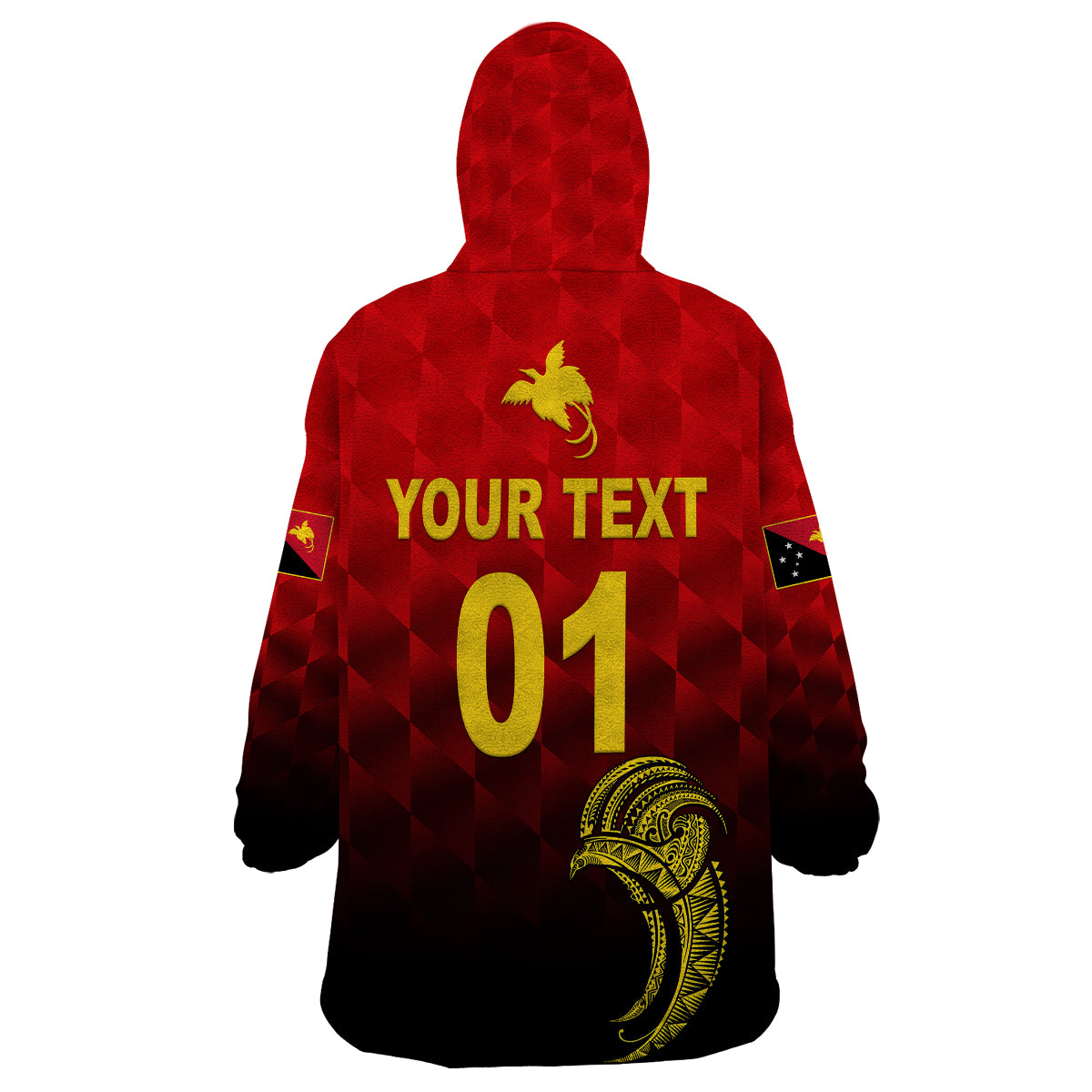 (Custom Personalised) Papua New Guinea Barramundis Cricket Wearable Blanket Hoodie Birds Of Paradise Paradisaea Raggiana Original - Red - Vibe Hoodie Shop