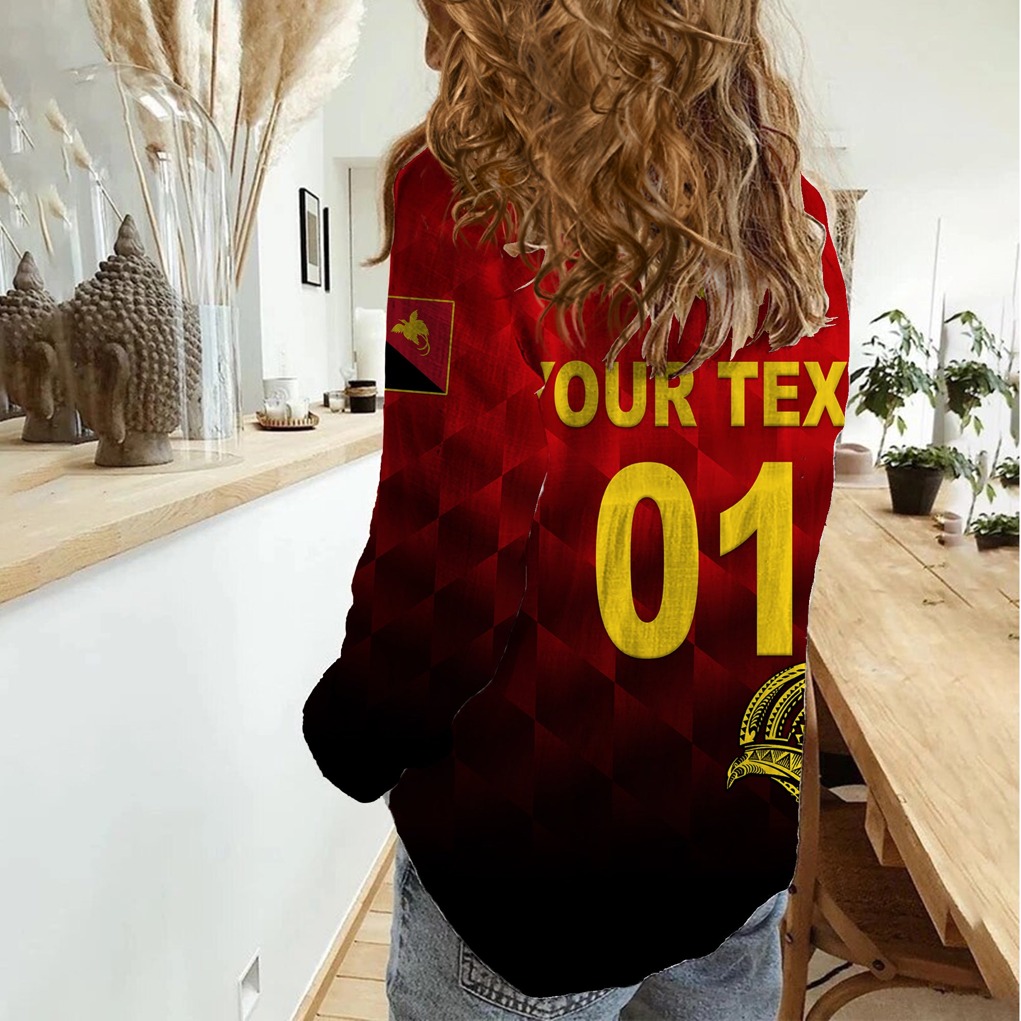 (Custom Personalised) Papua New Guinea Barramundis Cricket Women Casual Shirt Birds Of Paradise Paradisaea Raggiana Original - Red - Vibe Hoodie Shop