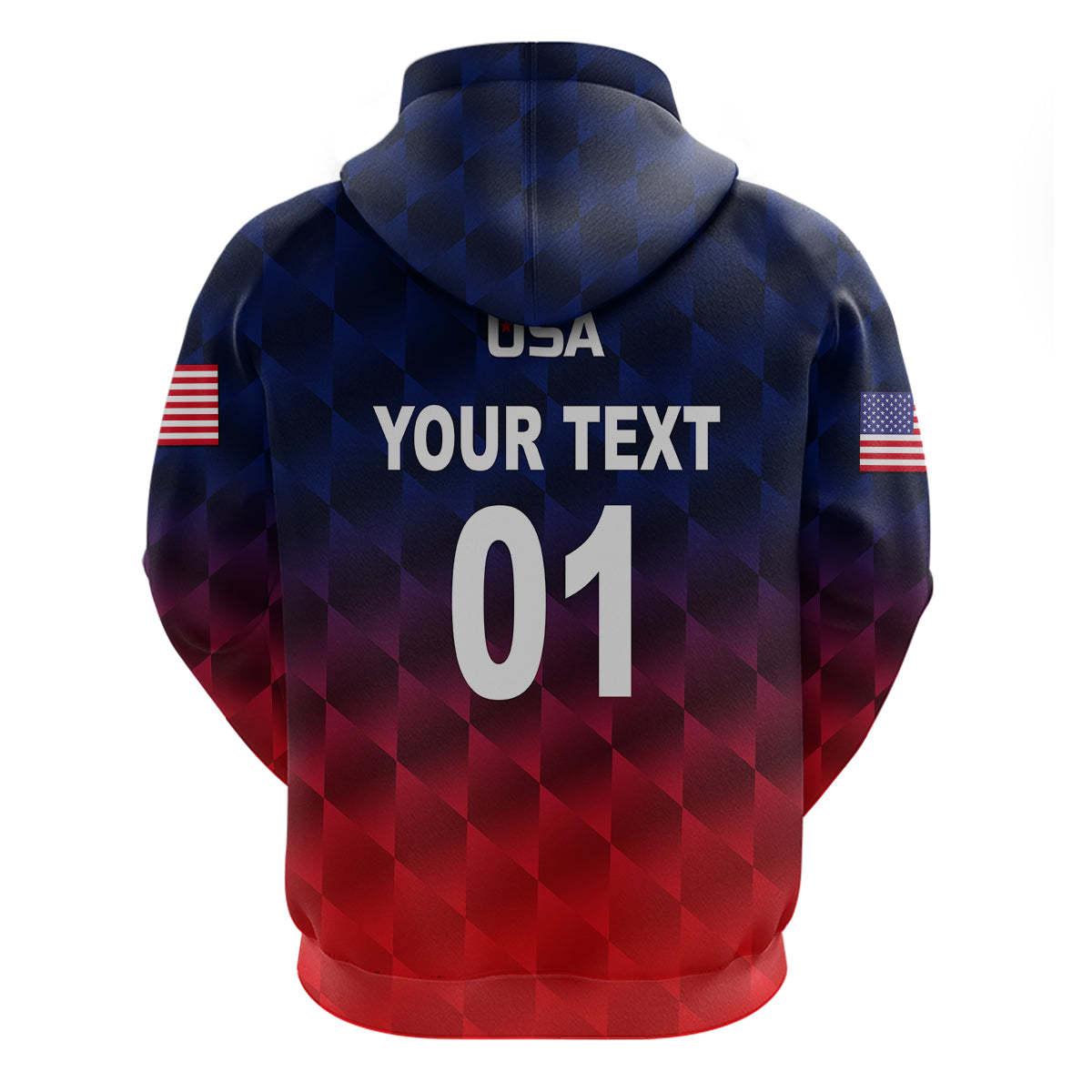 (Custom Personalised) United States National Cricket Hoodie Team USA Cricket Gradient Navy Red LT8 - Vibe Hoodie Shop