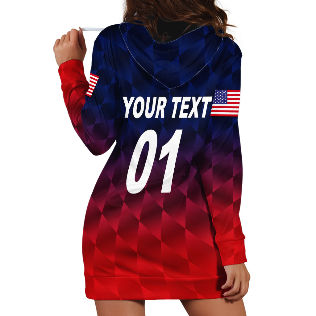 (Custom Personalised) United States National Cricket Hoodie Dress Team USA Cricket Gradient Navy Red - Vibe Hoodie Shop