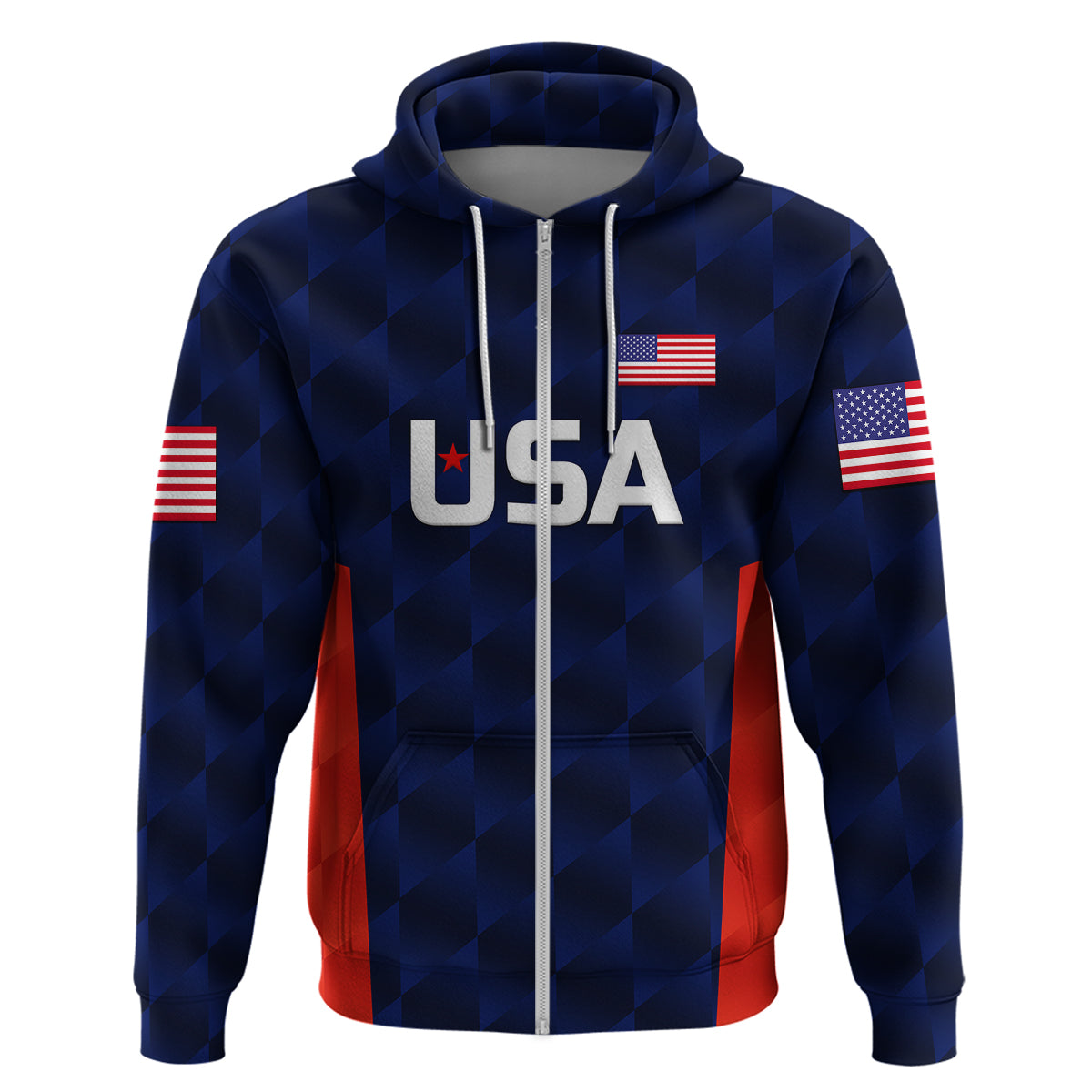 (Custom Personalised) United States National Cricket Hoodie Team USA Cricket Navy LT8 - Vibe Hoodie Shop