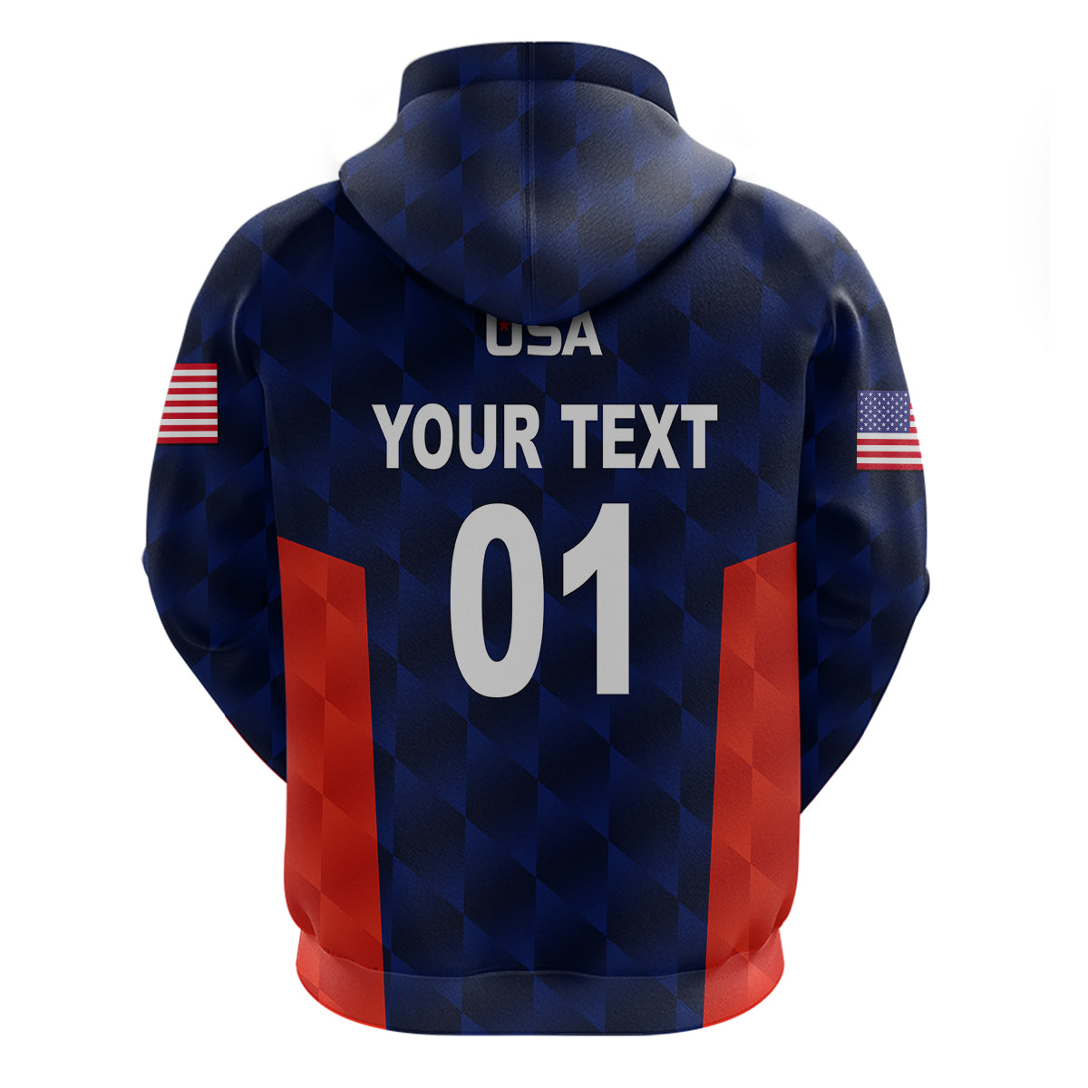 (Custom Personalised) United States National Cricket Hoodie Team USA Cricket Navy LT8 - Vibe Hoodie Shop