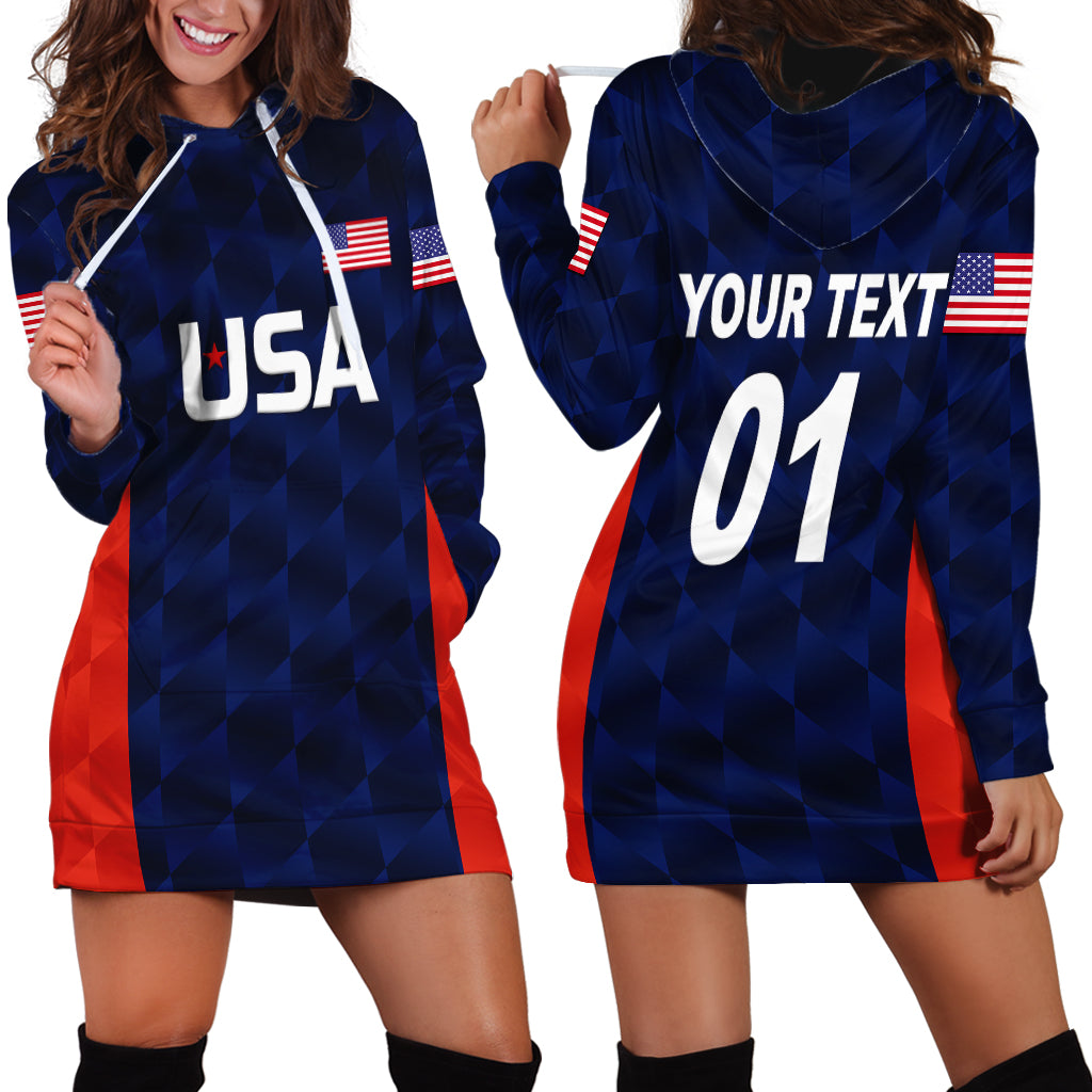 (Custom Personalised) United States National Cricket Hoodie Dress Team USA Cricket Navy - Vibe Hoodie Shop