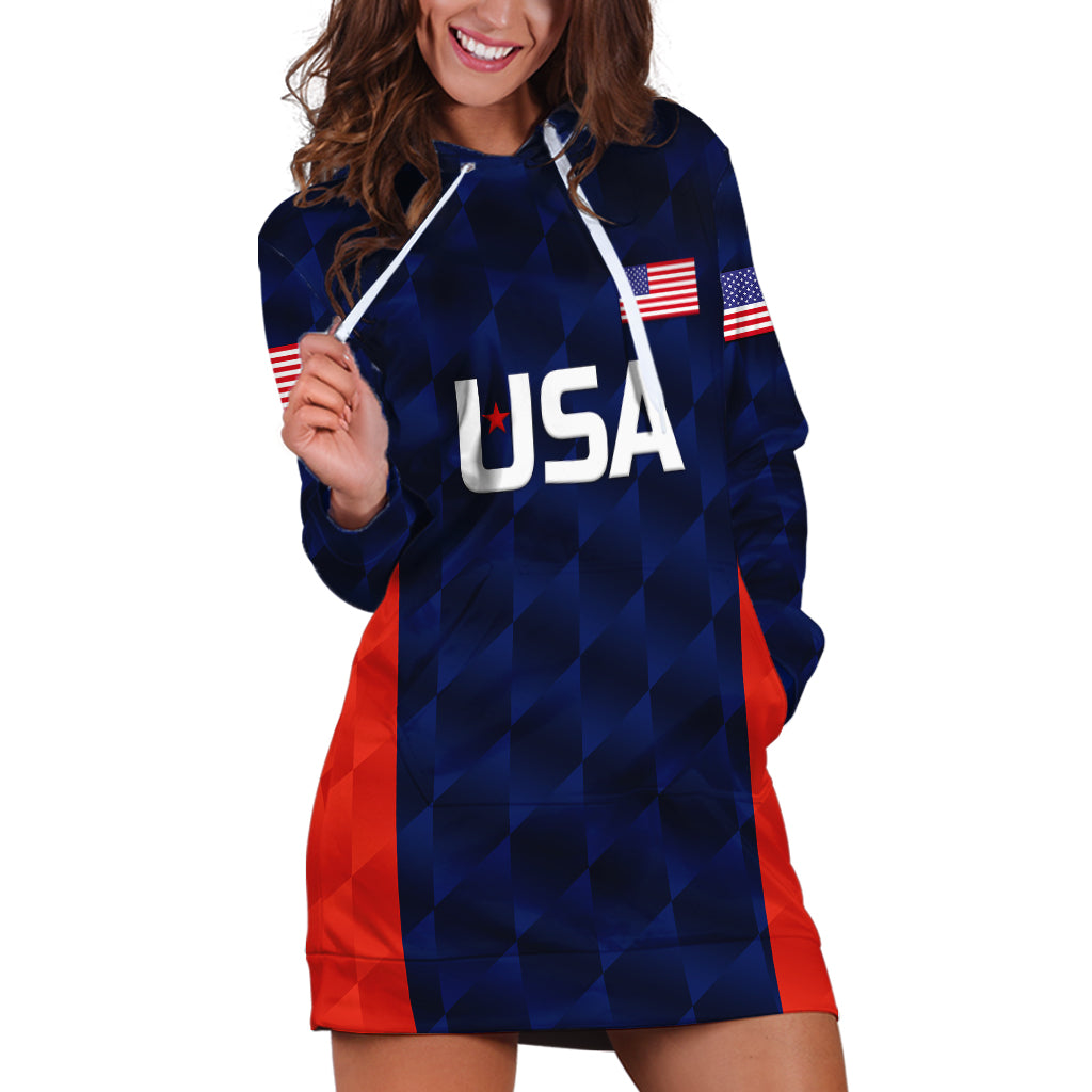 (Custom Personalised) United States National Cricket Hoodie Dress Team USA Cricket Navy - Vibe Hoodie Shop