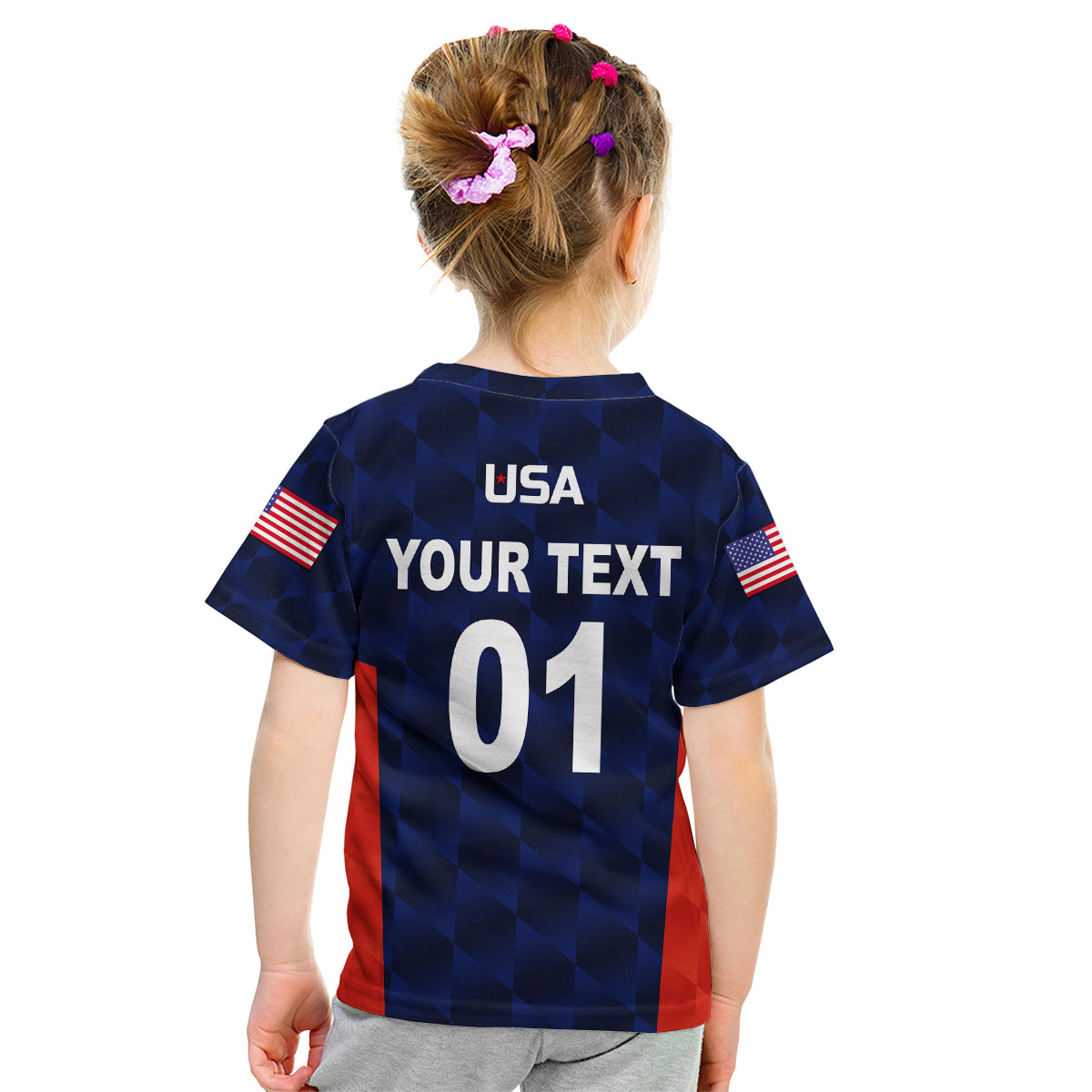 (Custom Personalised) United States National Cricket Kid T Shirt Team USA Cricket Navy - Vibe Hoodie Shop