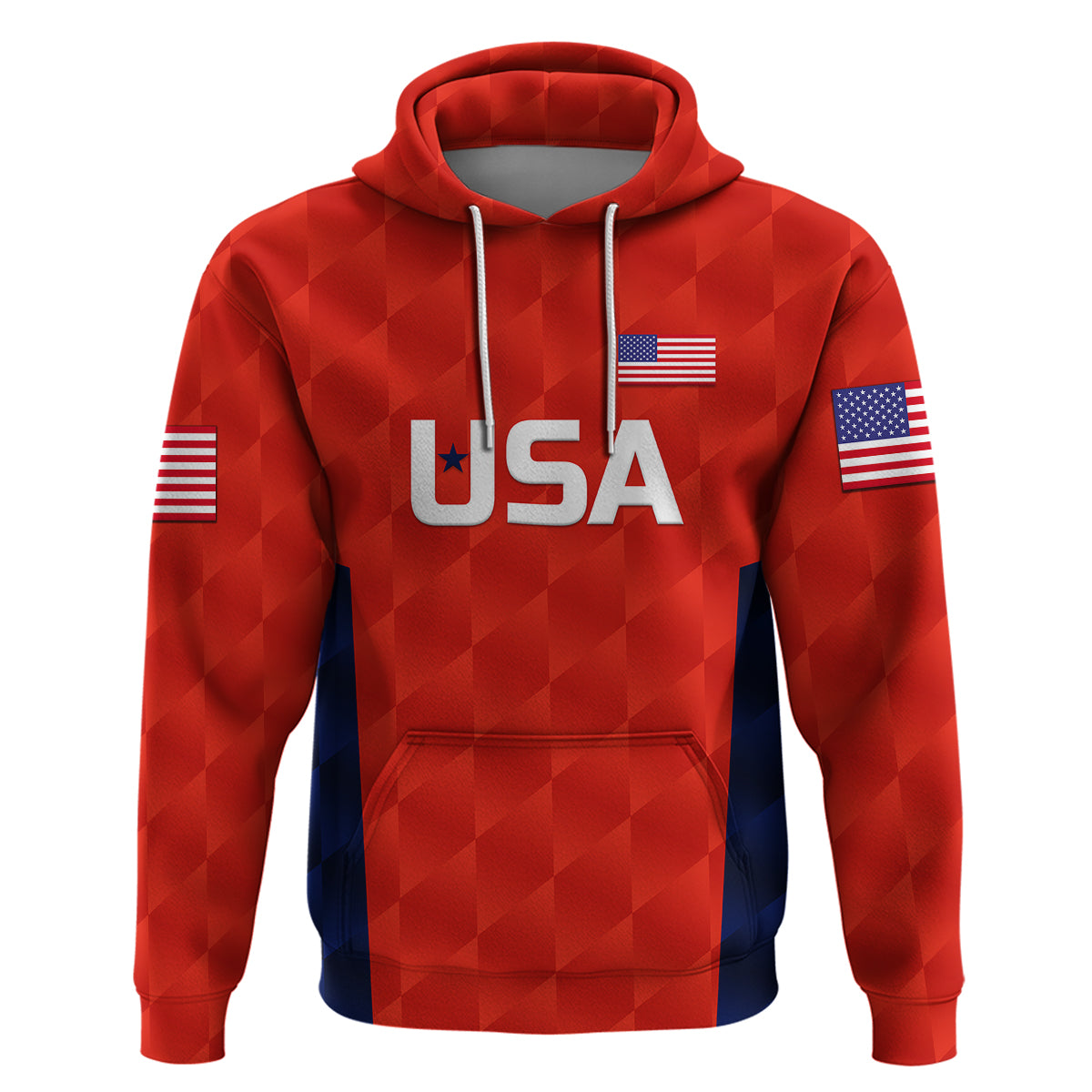 (Custom Personalised) United States National Cricket Hoodie Team USA Cricket Red LT8 - Vibe Hoodie Shop