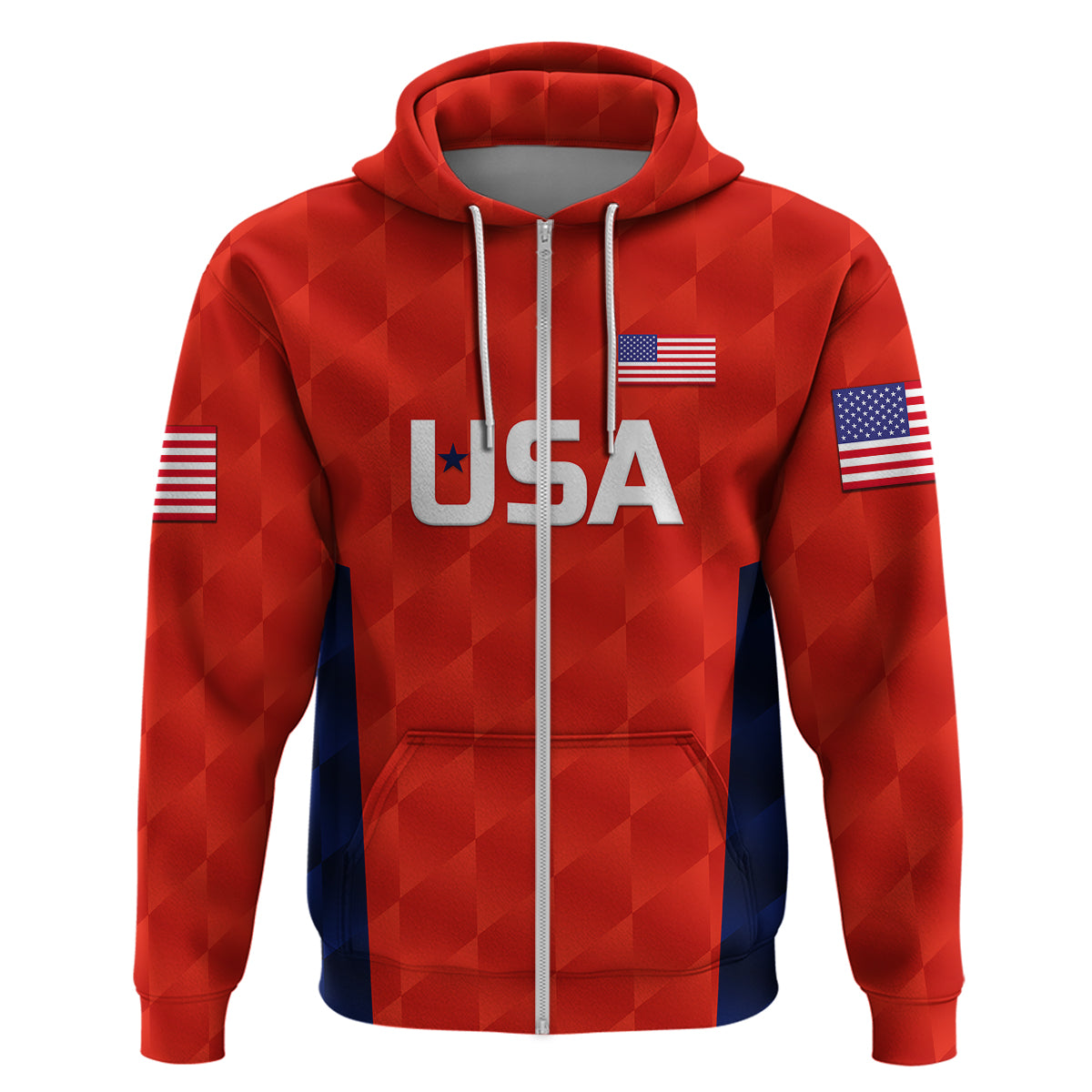 (Custom Personalised) United States National Cricket Hoodie Team USA Cricket Red LT8 - Vibe Hoodie Shop