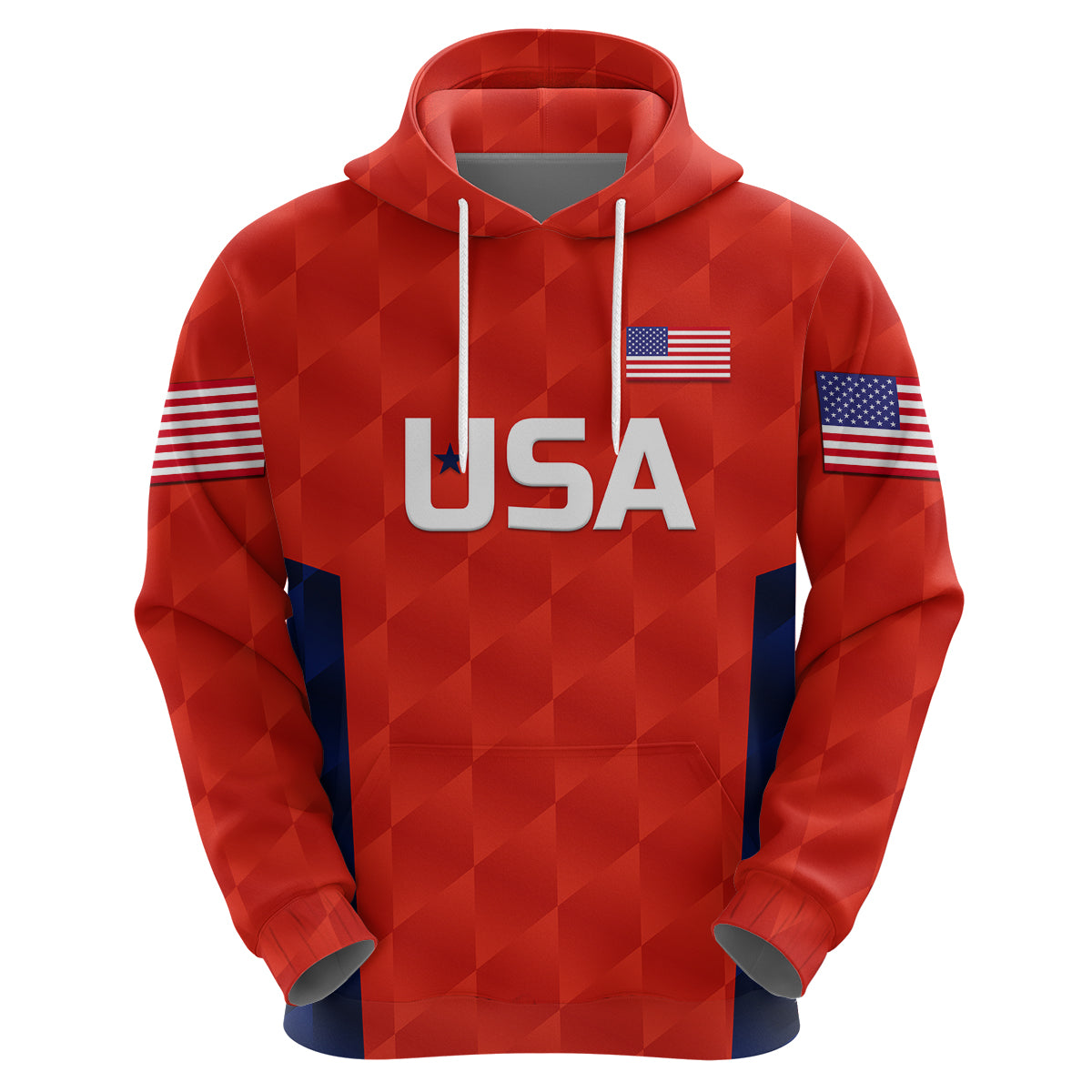 (Custom Personalised) United States National Cricket Hoodie Team USA Cricket Red LT8 - Vibe Hoodie Shop
