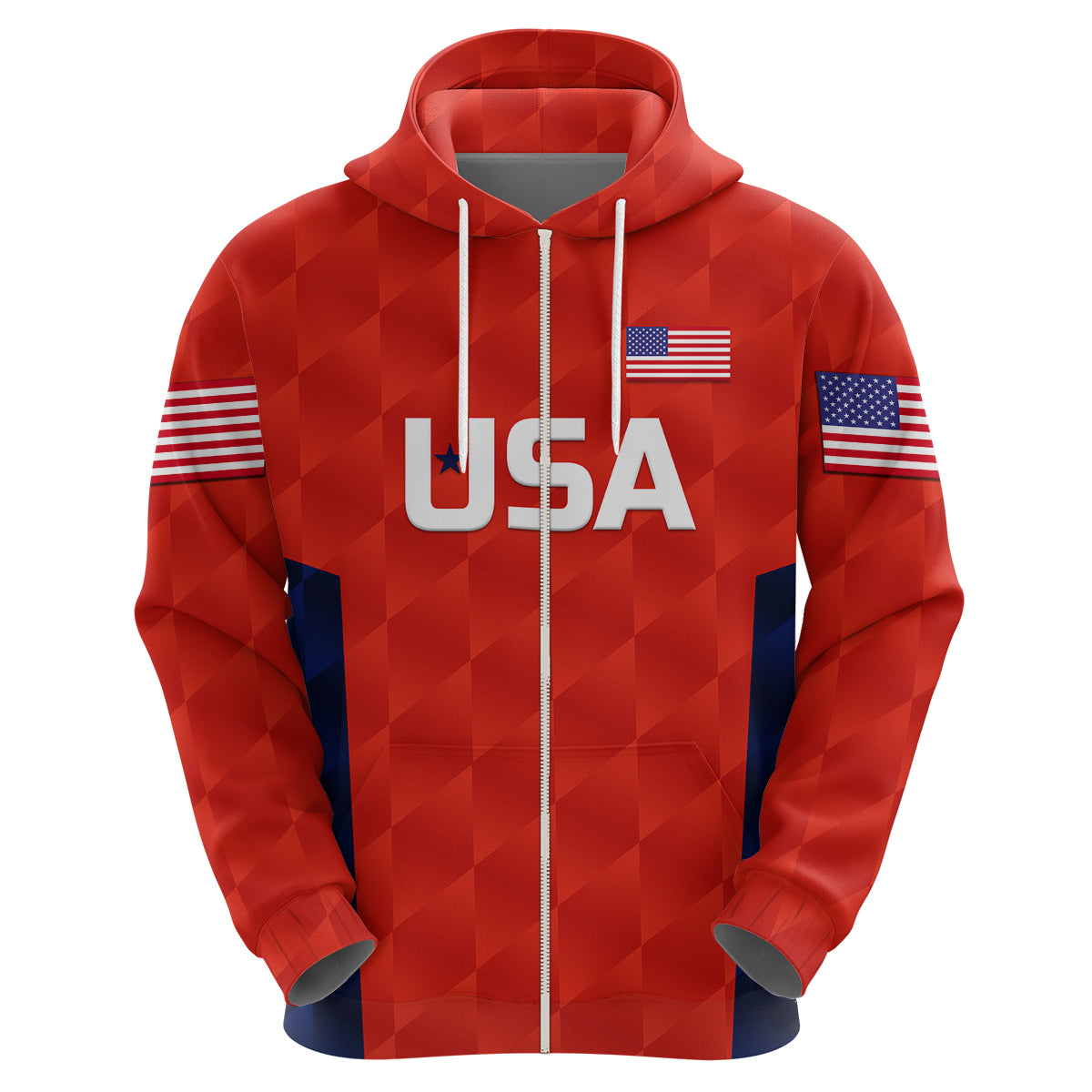 (Custom Personalised) United States National Cricket Hoodie Team USA Cricket Red LT8 - Vibe Hoodie Shop