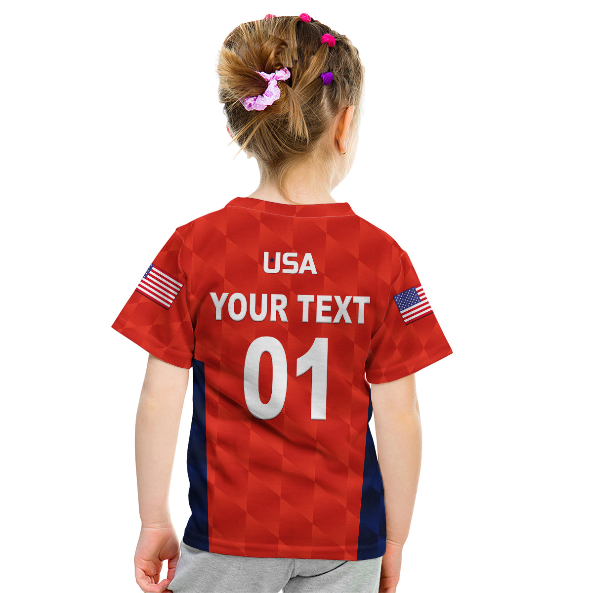 (Custom Personalised) United States National Cricket Kid T Shirt Team USA Cricket Red - Vibe Hoodie Shop