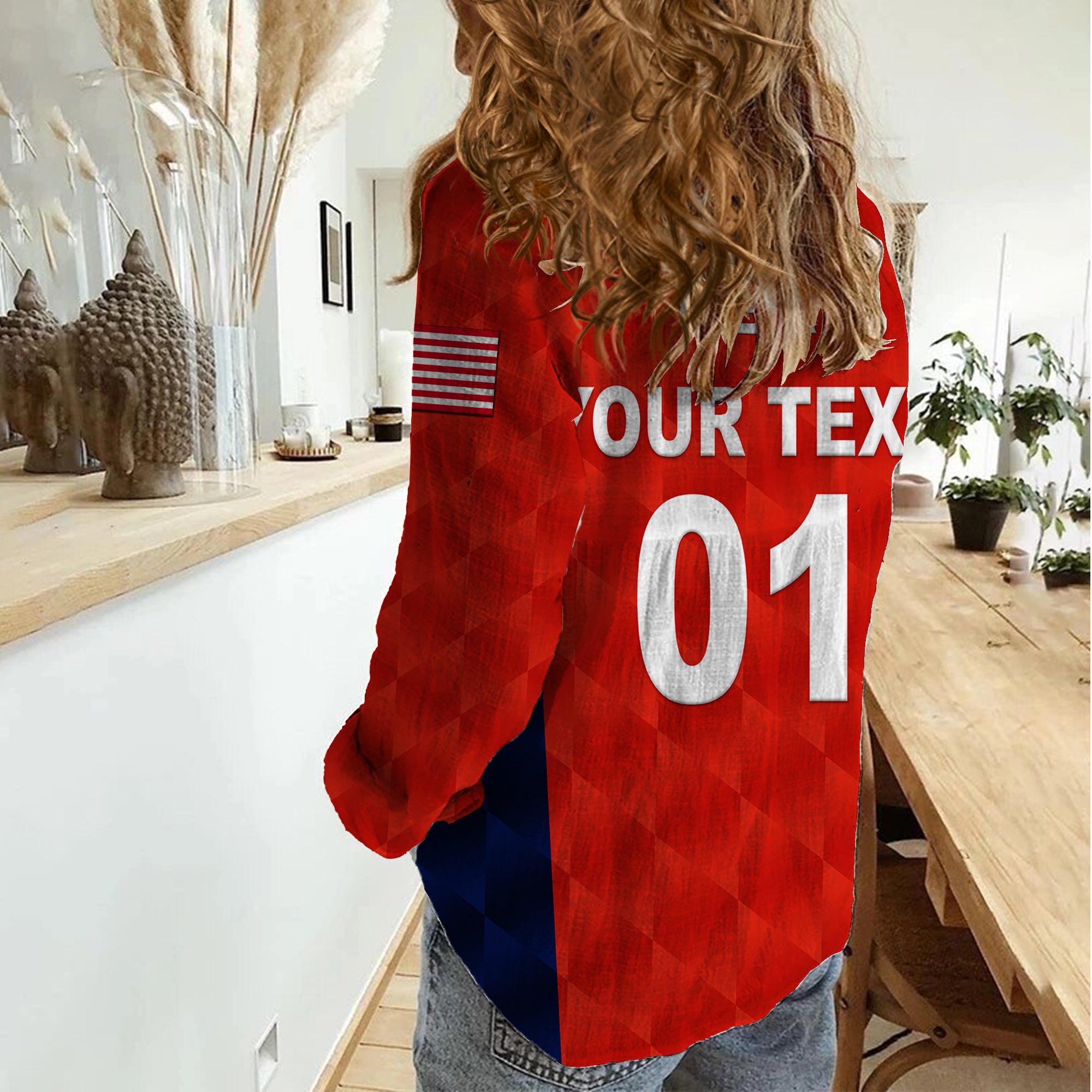 (Custom Personalised) United States National Cricket Women Casual Shirt Team USA Cricket Red - Vibe Hoodie Shop