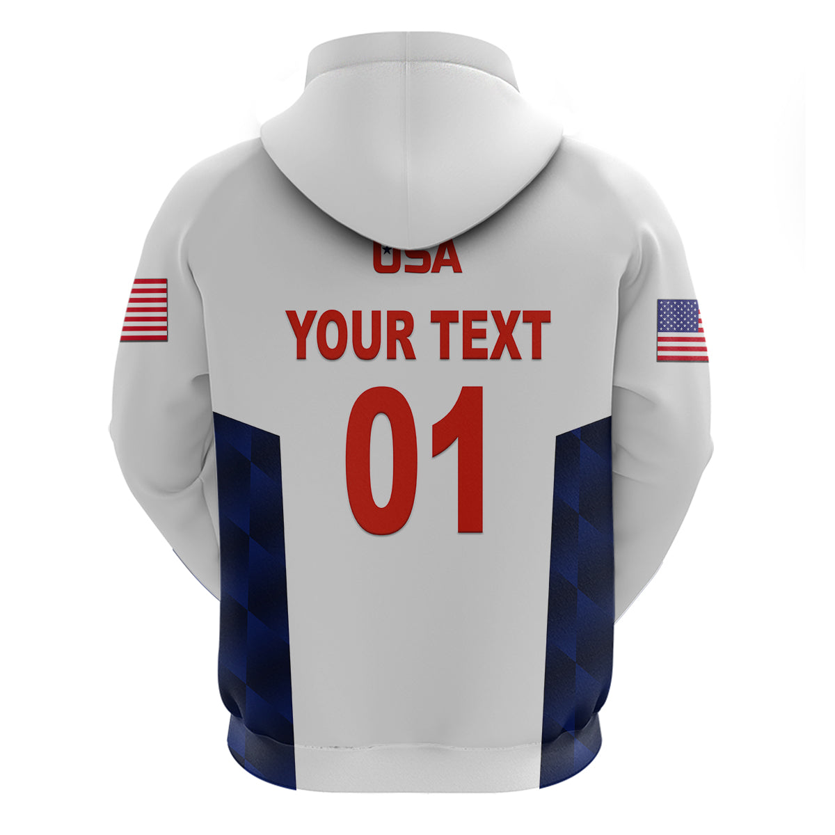 (Custom Personalised) United States National Cricket Hoodie Team USA Cricket White LT8 - Vibe Hoodie Shop
