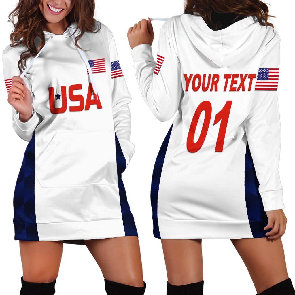 (Custom Personalised) United States National Cricket Hoodie Dress Team USA Cricket White - Vibe Hoodie Shop