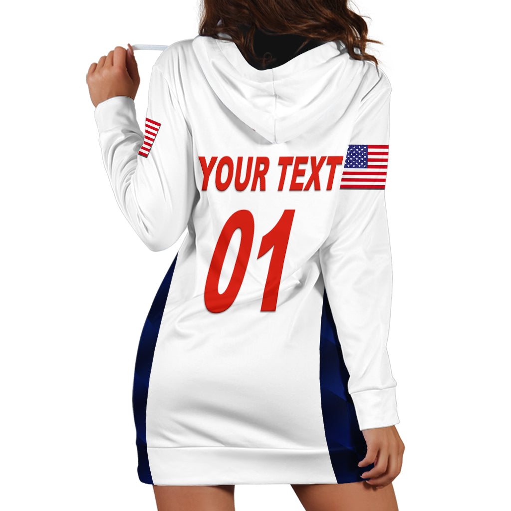 (Custom Personalised) United States National Cricket Hoodie Dress Team USA Cricket White - Vibe Hoodie Shop