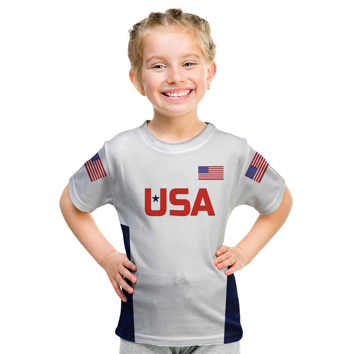 (Custom Personalised) United States National Cricket Kid T Shirt Team USA Cricket White - Vibe Hoodie Shop