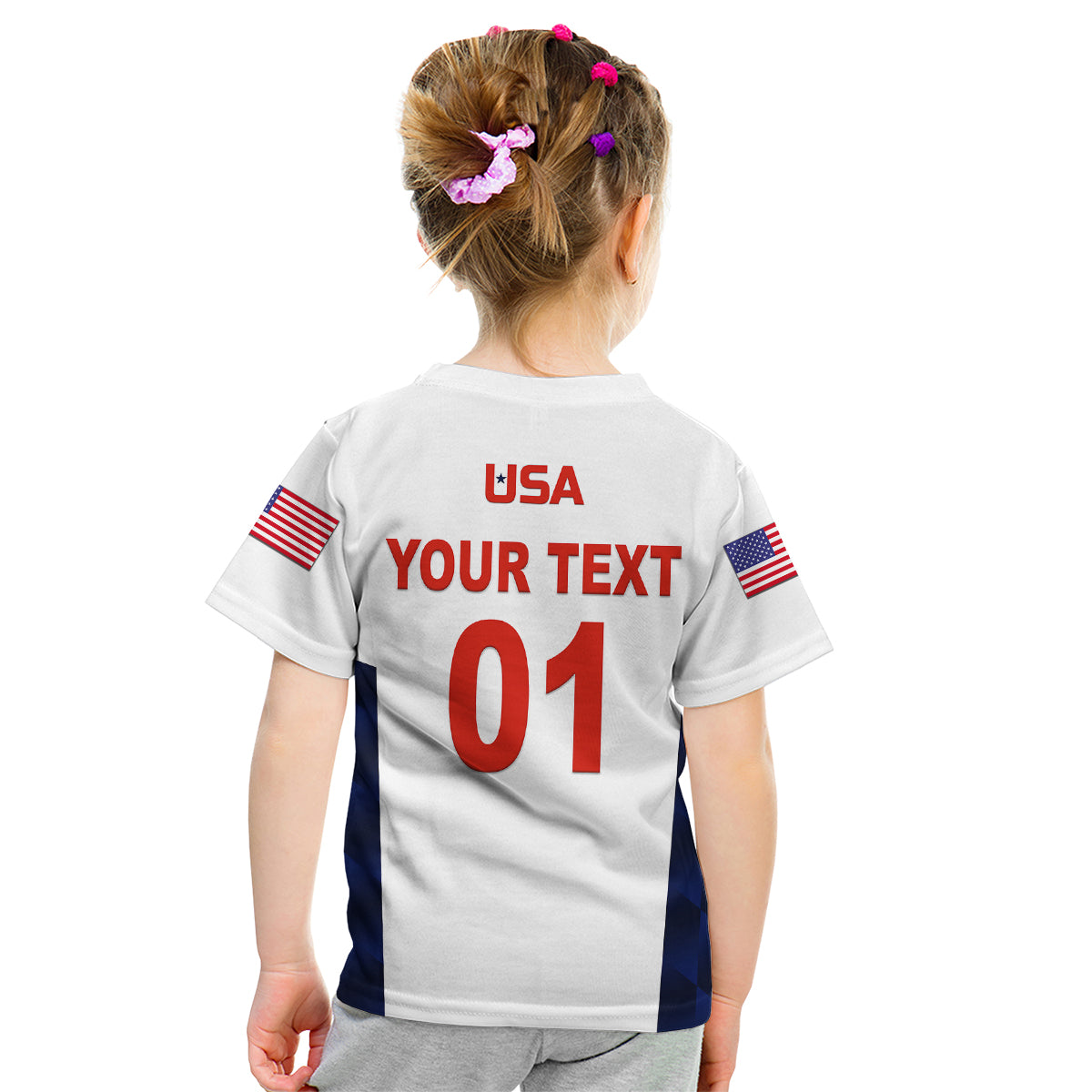 (Custom Personalised) United States National Cricket Kid T Shirt Team USA Cricket White - Vibe Hoodie Shop