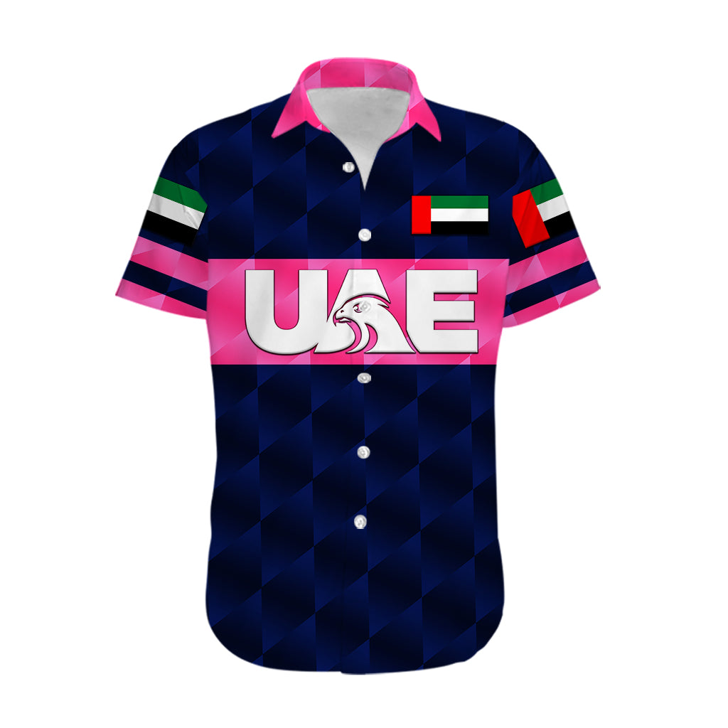 (Custom Personalised) United Arab Emirates UAE Cricket Hawaiian Shirt Falcon Unique - Navy - Vibe Hoodie Shop