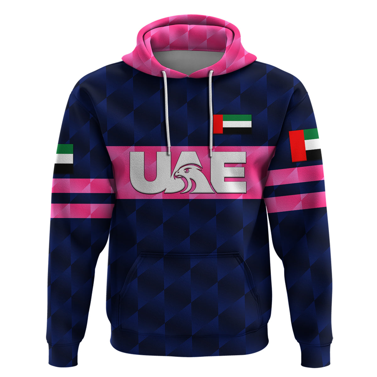 (Custom Personalised) United Arab Emirates UAE Cricket Hoodie Falcon Unique - Navy LT8 - Vibe Hoodie Shop