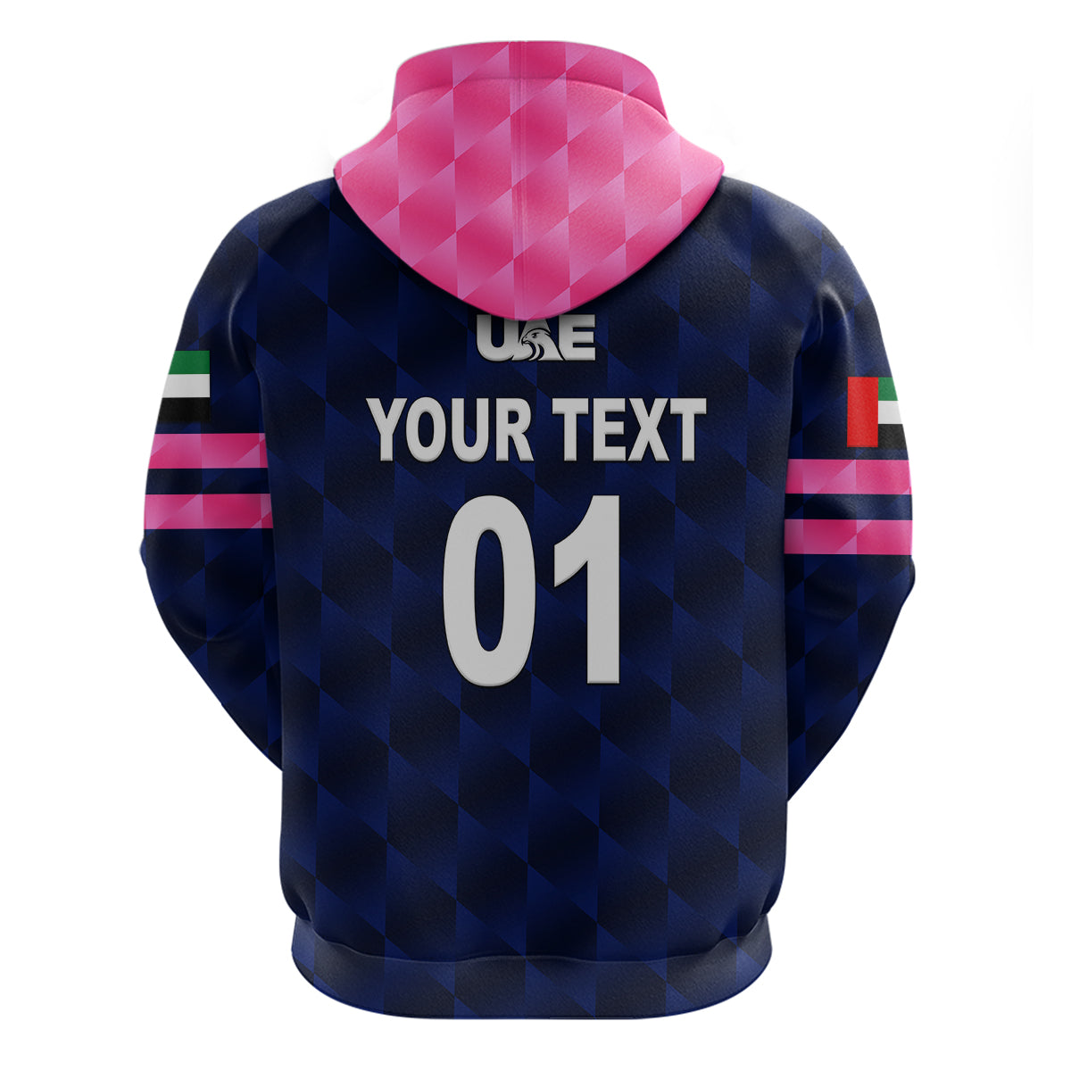(Custom Personalised) United Arab Emirates UAE Cricket Hoodie Falcon Unique - Navy LT8 - Vibe Hoodie Shop