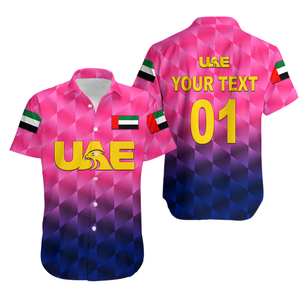 (Custom Personalised) United Arab Emirates UAE Cricket Hawaiian Shirt Falcon Unique - Pink - Vibe Hoodie Shop