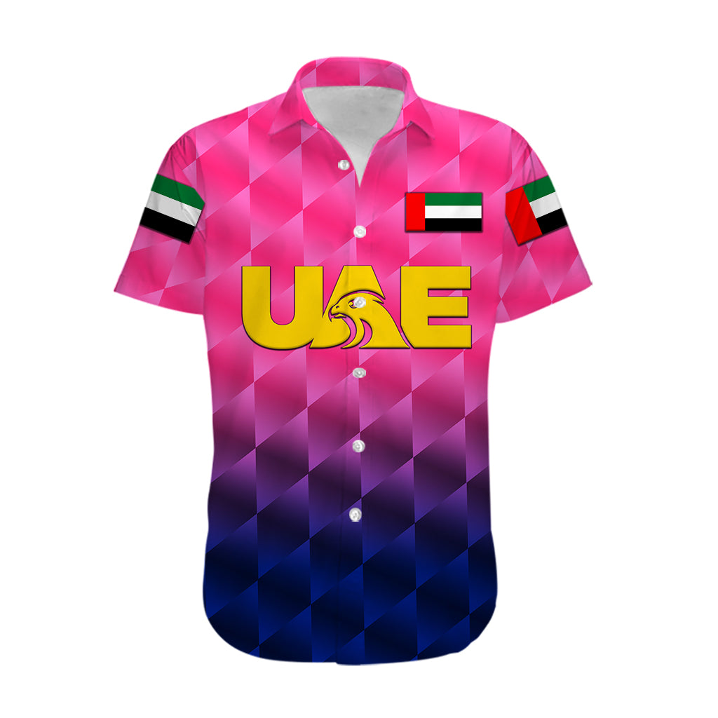 (Custom Personalised) United Arab Emirates UAE Cricket Hawaiian Shirt Falcon Unique - Pink - Vibe Hoodie Shop