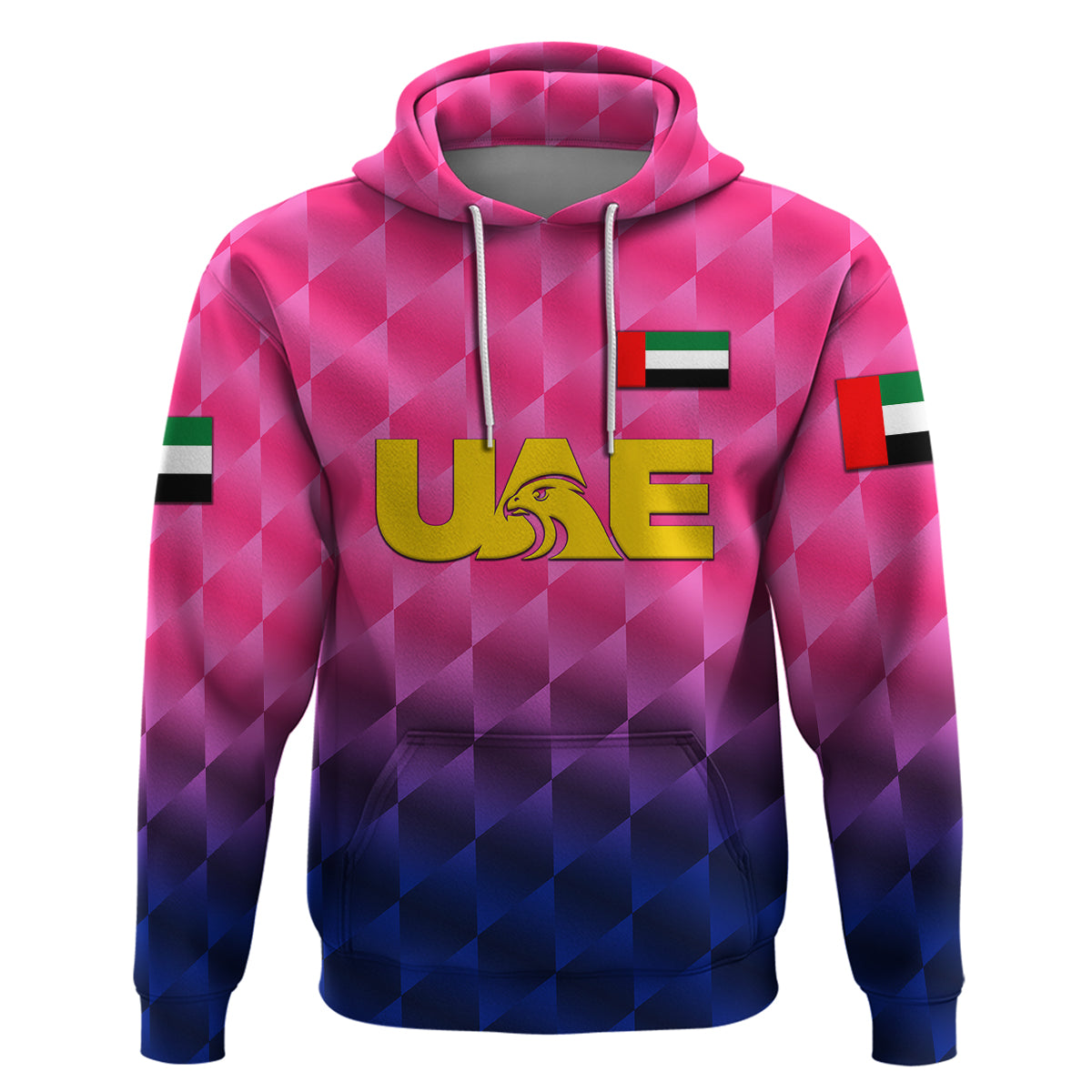 (Custom Personalised) United Arab Emirates UAE Cricket Hoodie Falcon Unique - Pink LT8 - Vibe Hoodie Shop